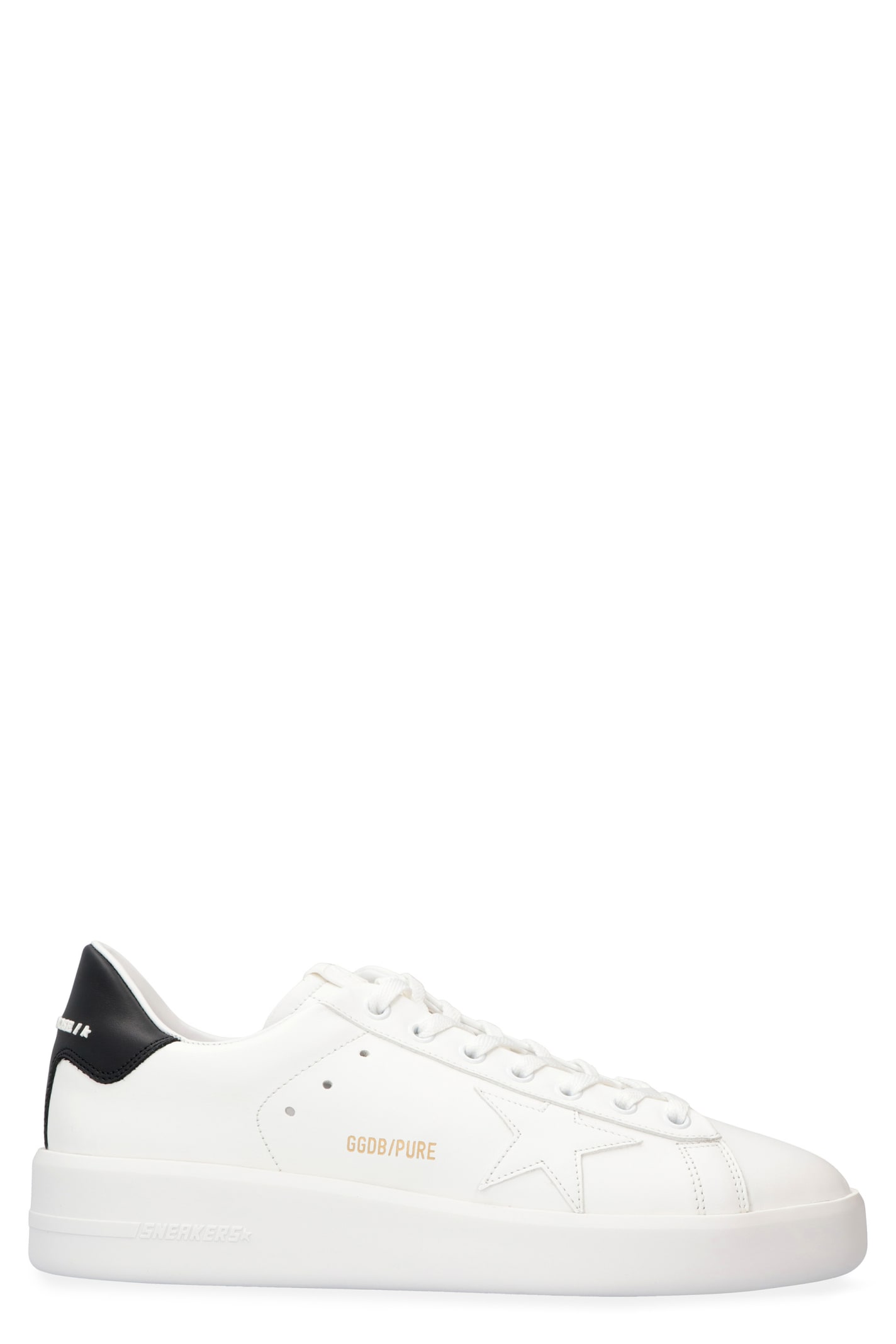 Shop Golden Goose Pure Star Leather Low-top Sneakers