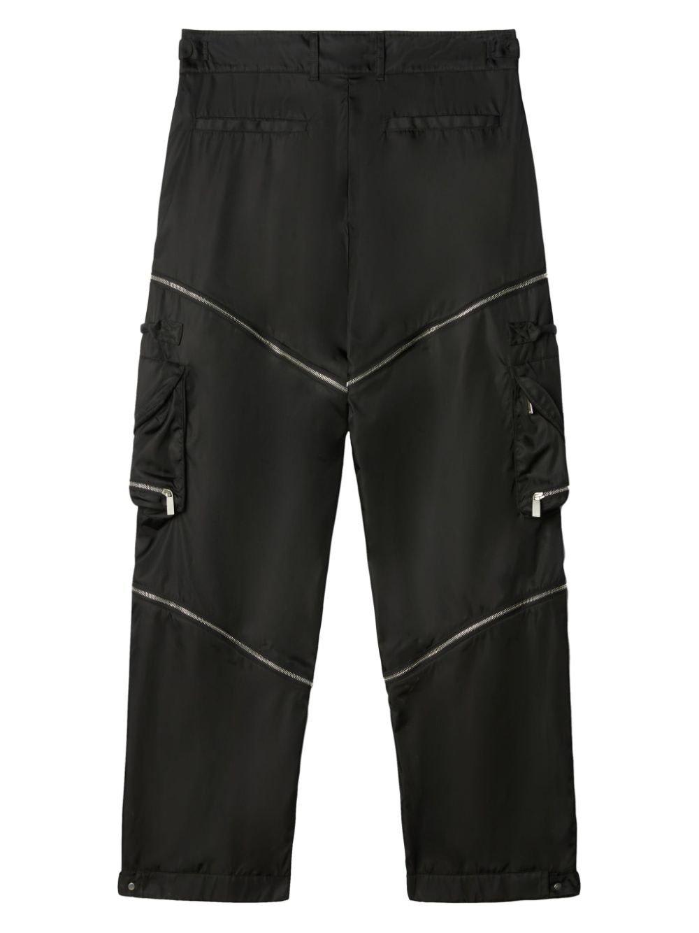 Shop Off-white Zip Detailed Pants In Black