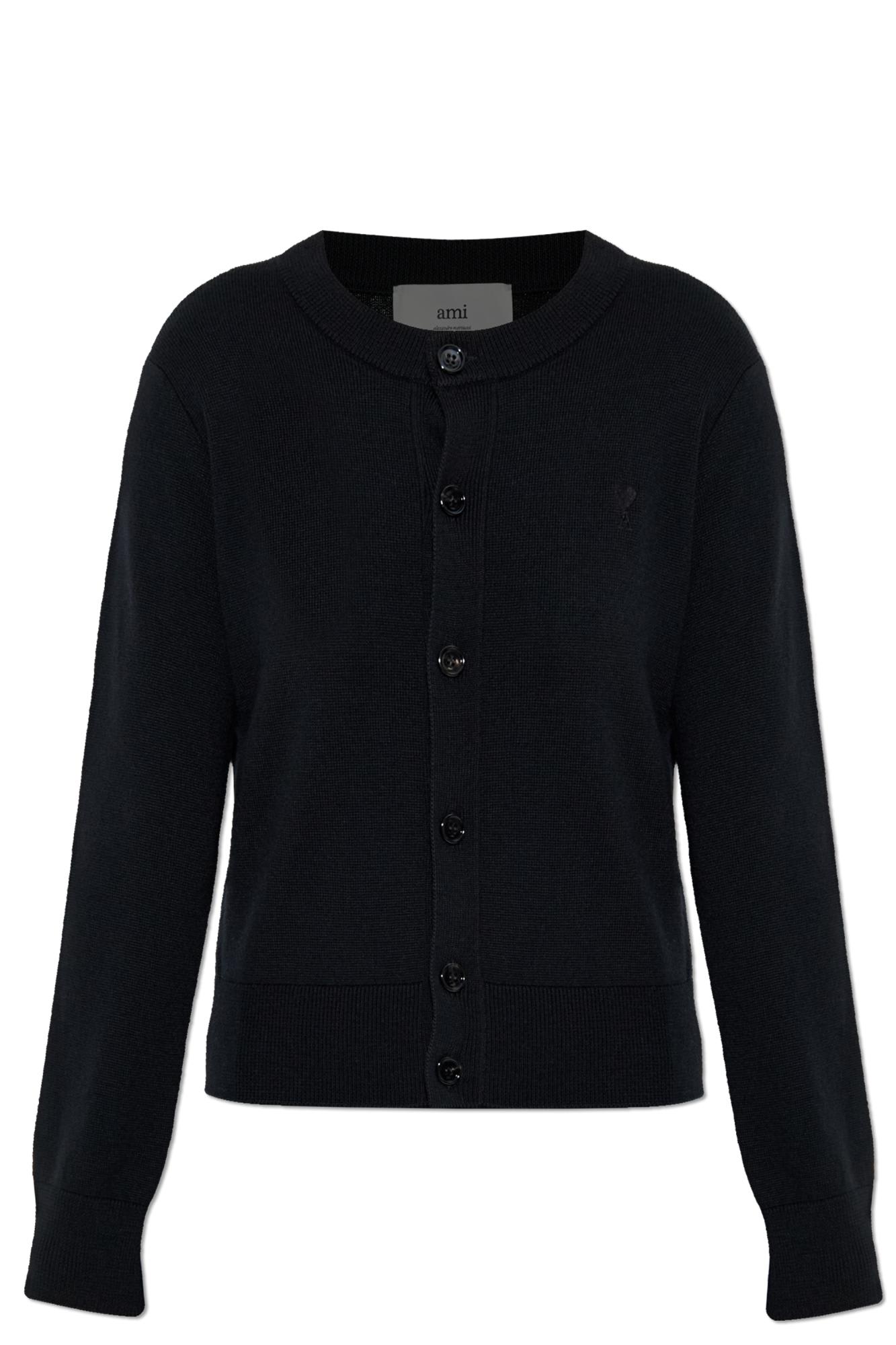 Ami Alexandre Mattiussi Wool Cardigan In Black