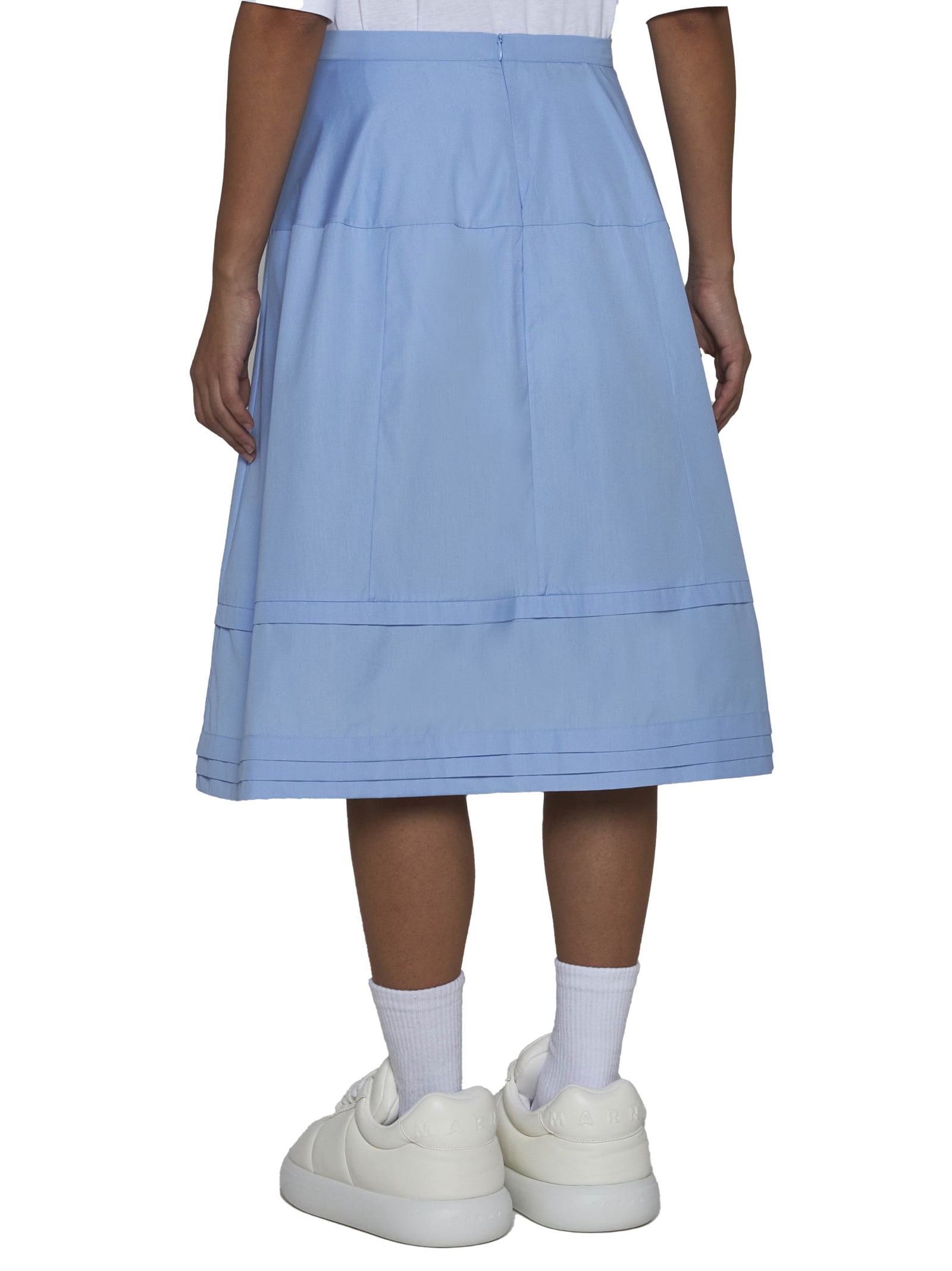 Shop Marni Skirt In Iris Blue