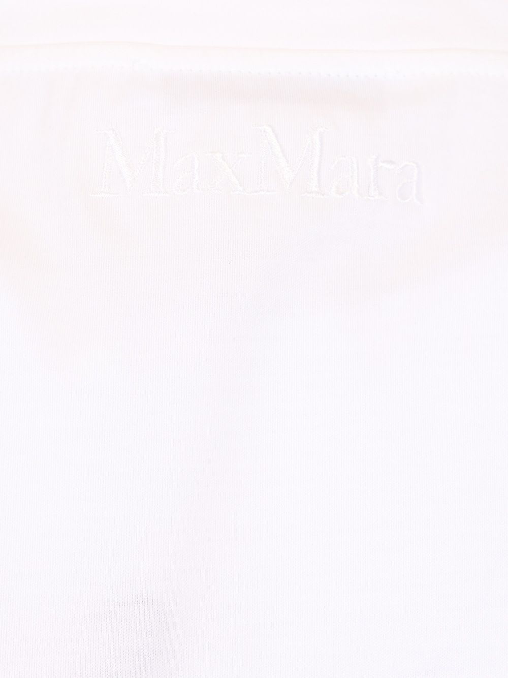 Max Mara Crew Neck Short Sleeves Casual Style Top In White