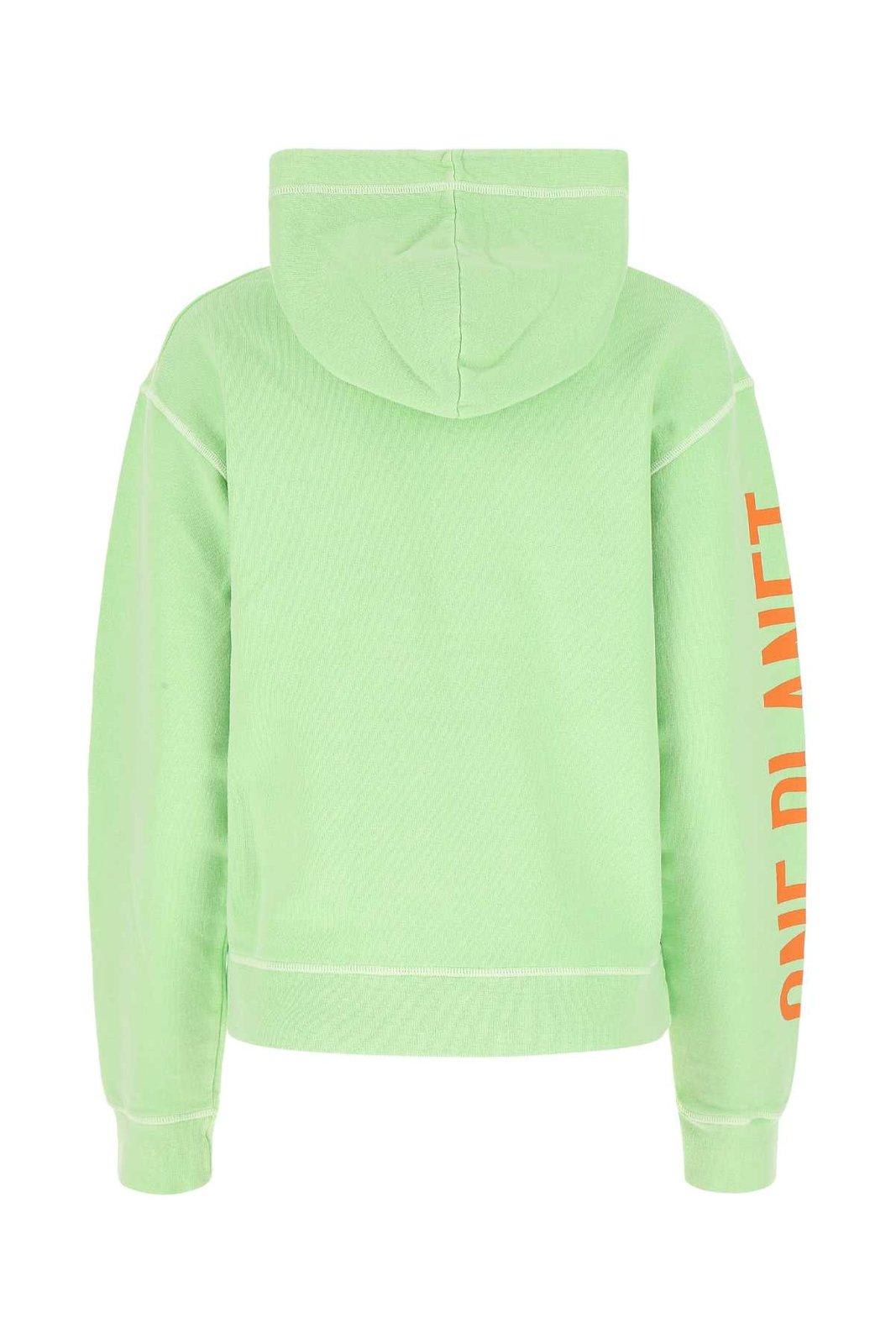 DSQUARED2 SLOGAN PRINT DRAWSTRING HOODIE