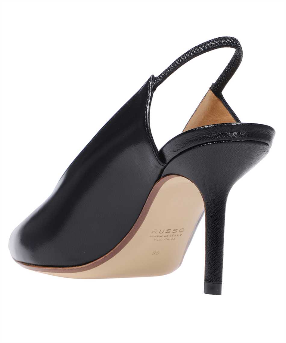 Shop Francesco Russo Leather Slingback Pumps In Black