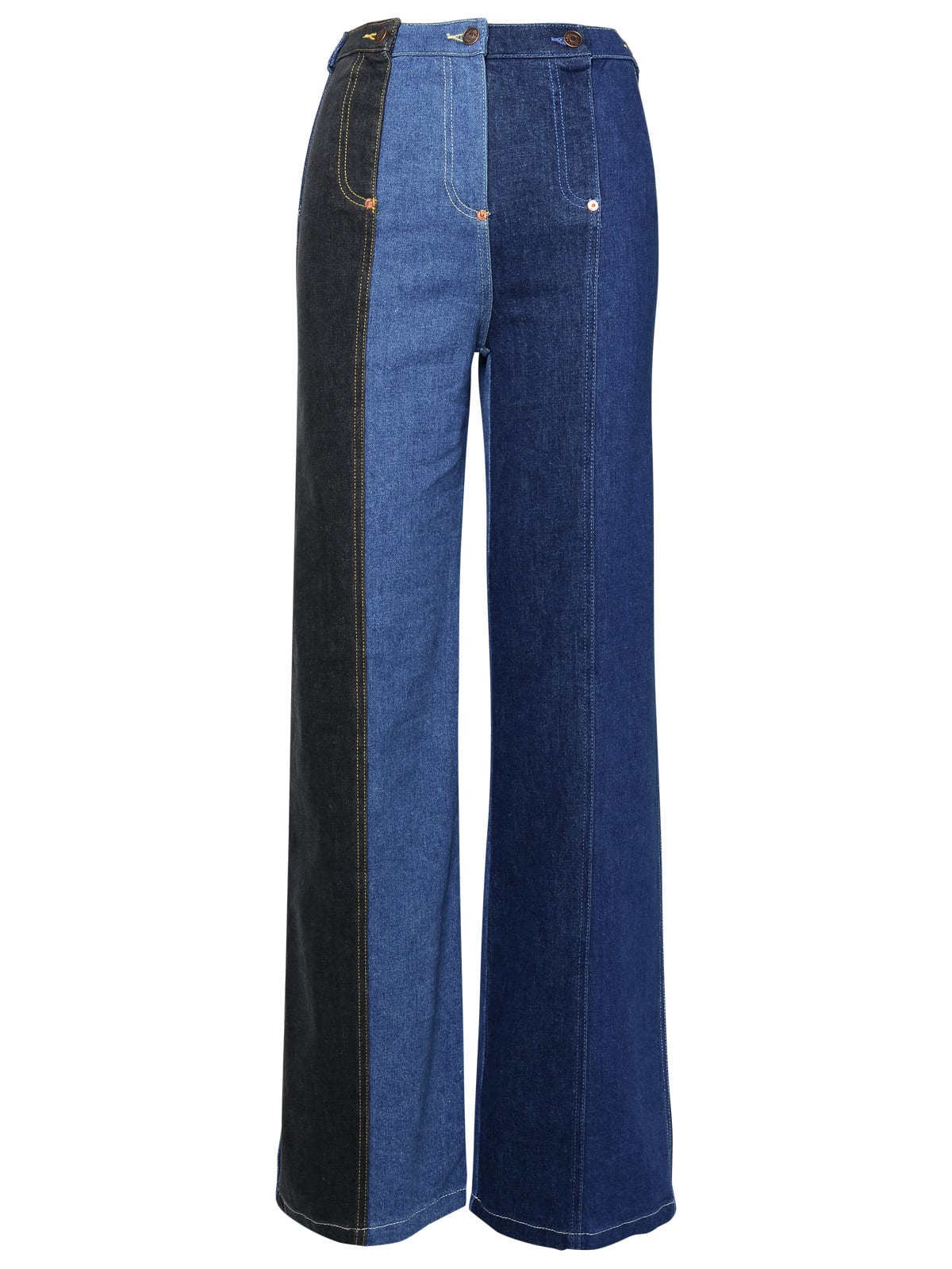 M05ch1n0 Jeans Blue Cotton Jeans In Denim