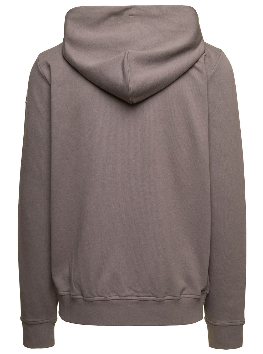 RICK OWENS JASON GREY HOODIE WITH 3D EMBROIDERED PENTAGRAM IN COTTON MAN
