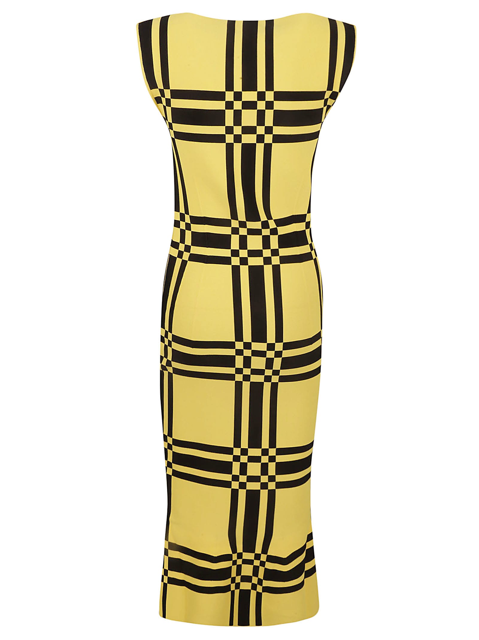 Shop Marni Printed Sleeveless Dress In Yellow