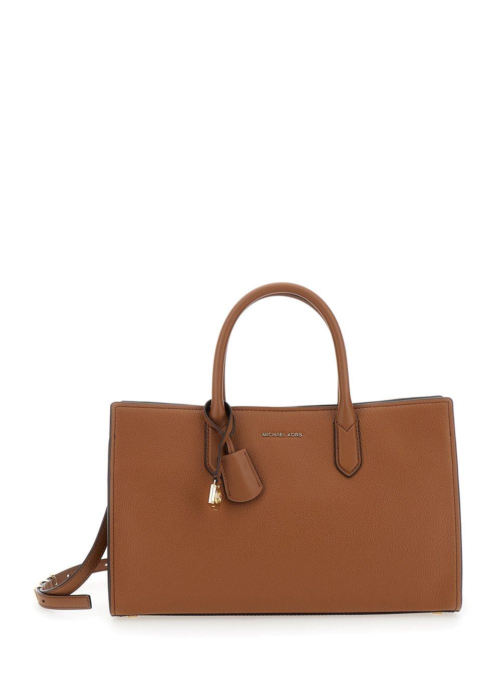 Shop Michael Michael Kors Scarlett Medium Satchel Bag In Brown