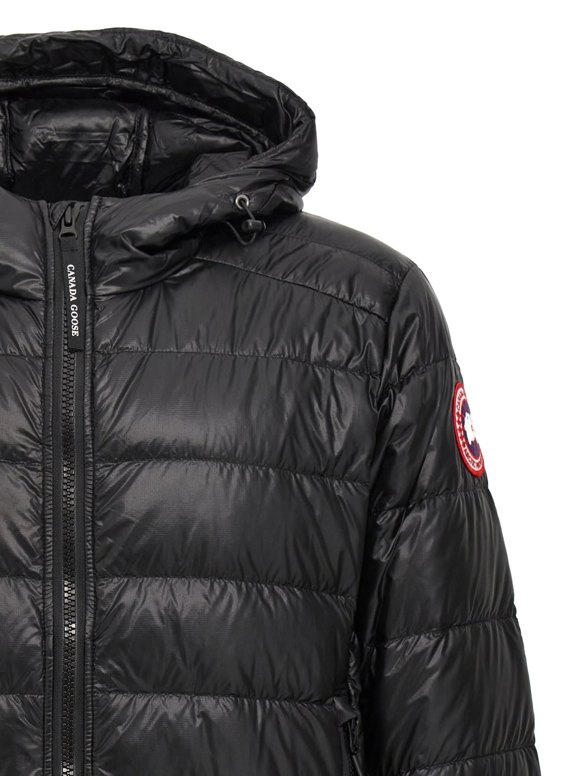 Shop Canada Goose Crofton Hooded Down Jacket In Black