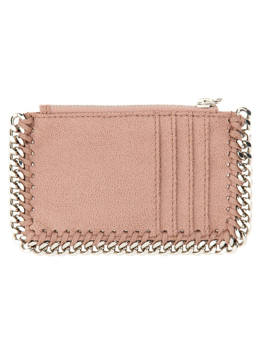 Shop Stella Mccartney Card Holder Falabella In Pink