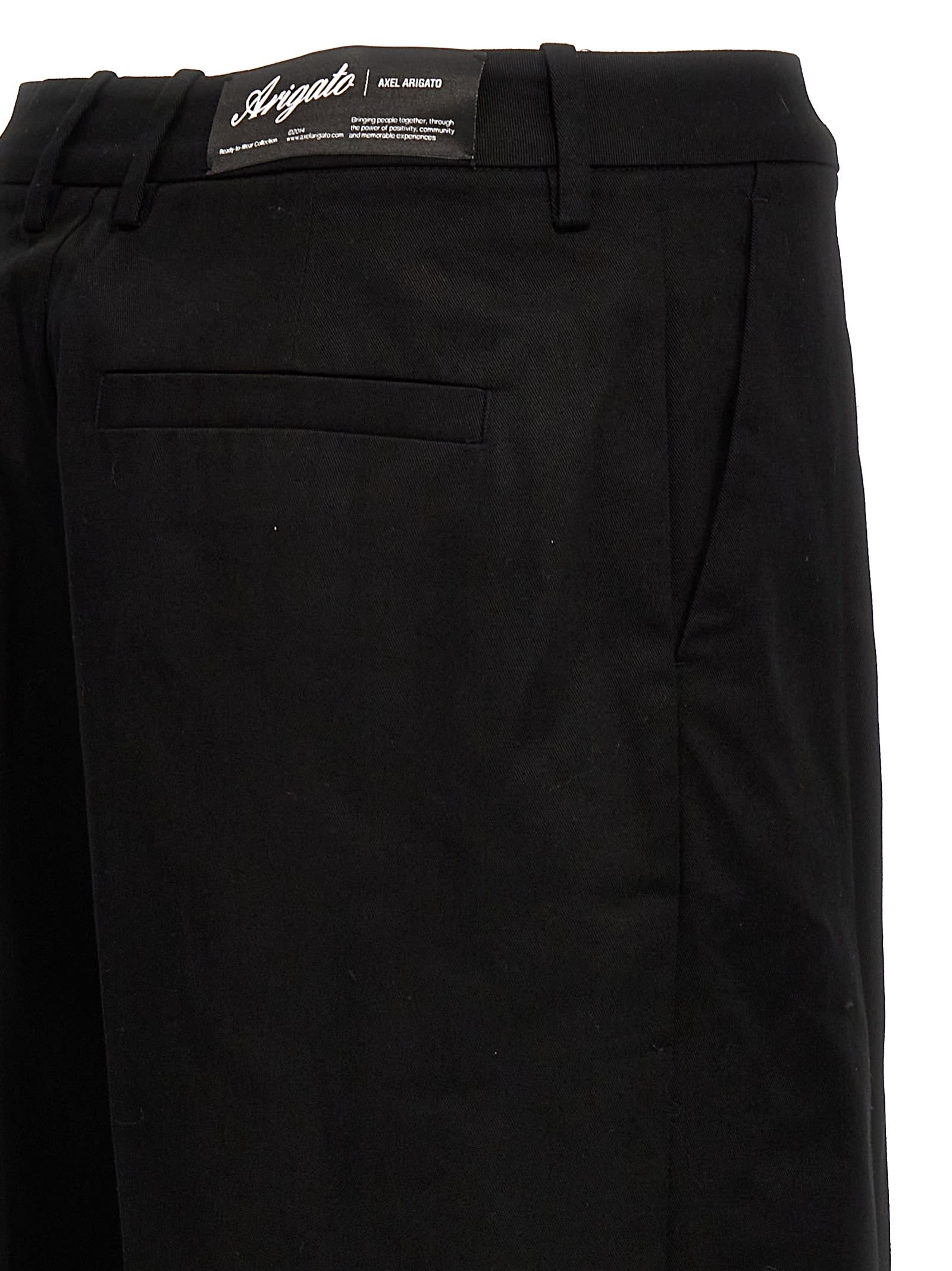 Shop Axel Arigato Serif Pants In Black