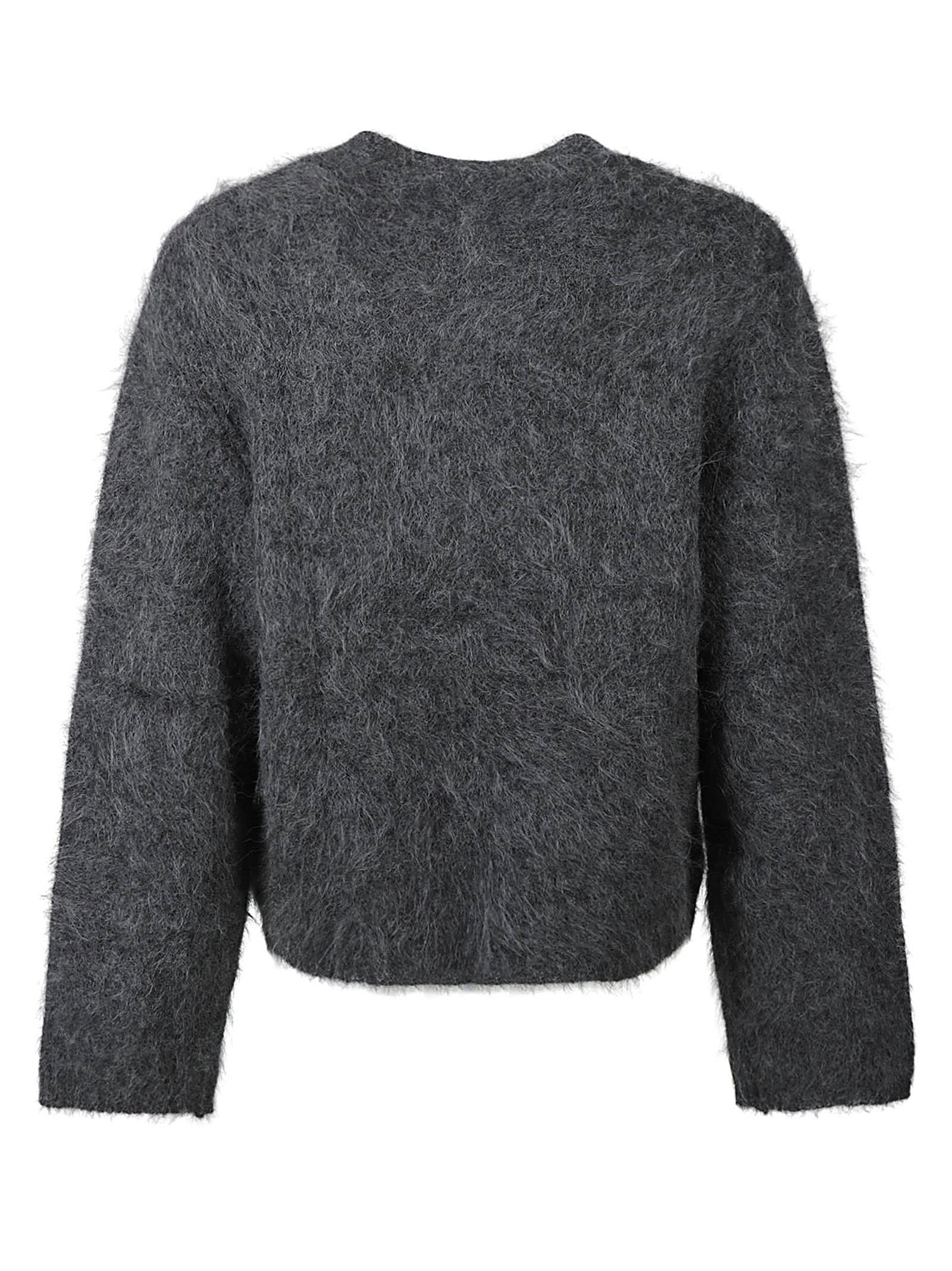 Shop Séfr Lee Cardigan In Grey Mélange