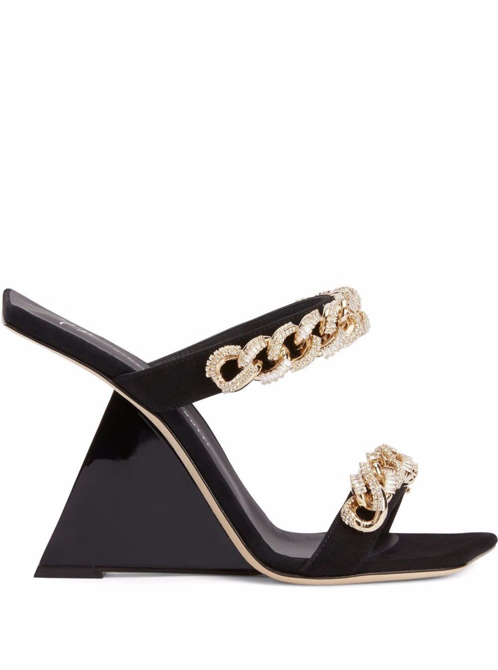 Giuseppe Zanotti Suede Sandals With Chain Details