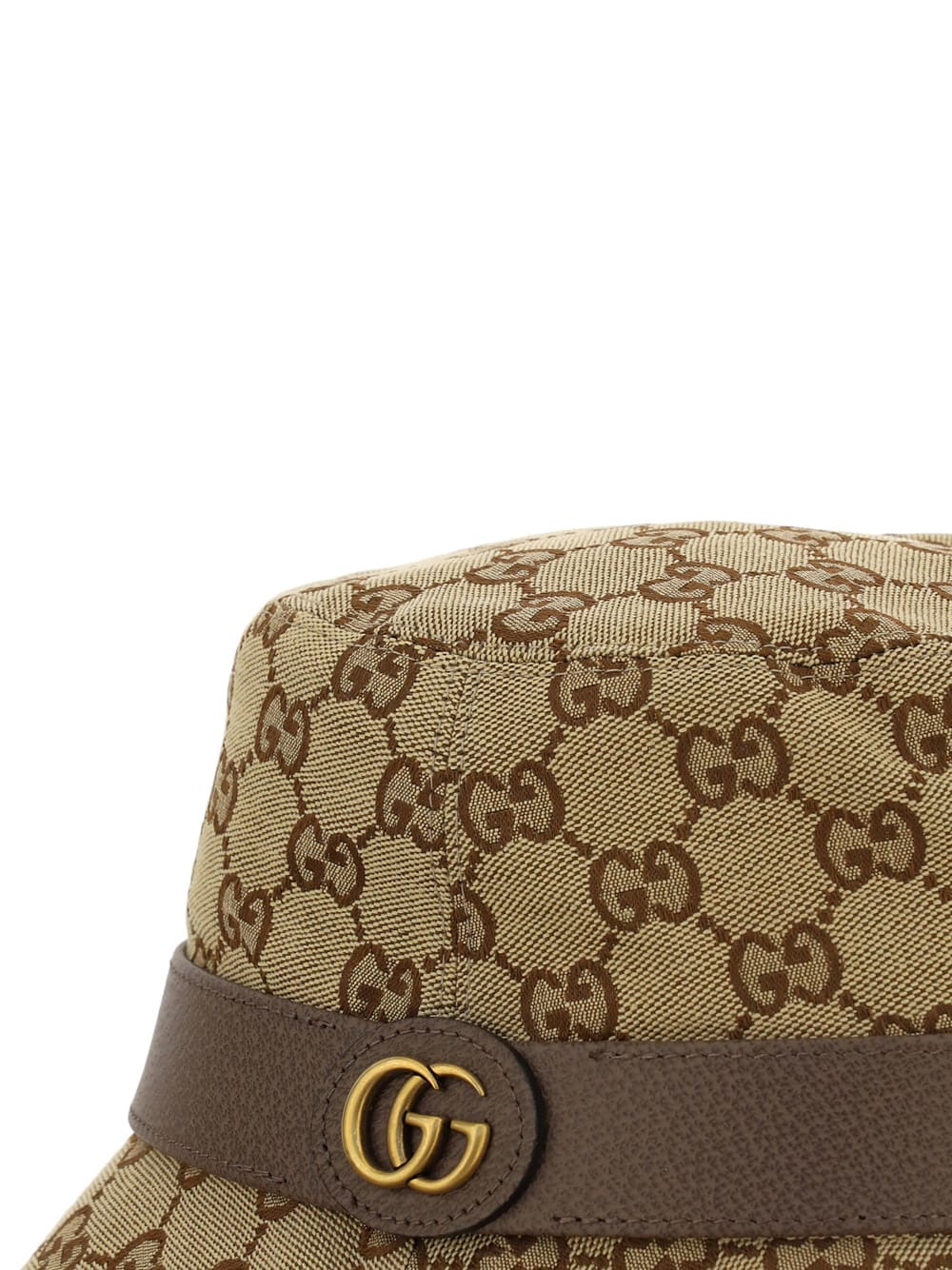 Shop Gucci Bucket Hat In Cacao/beige