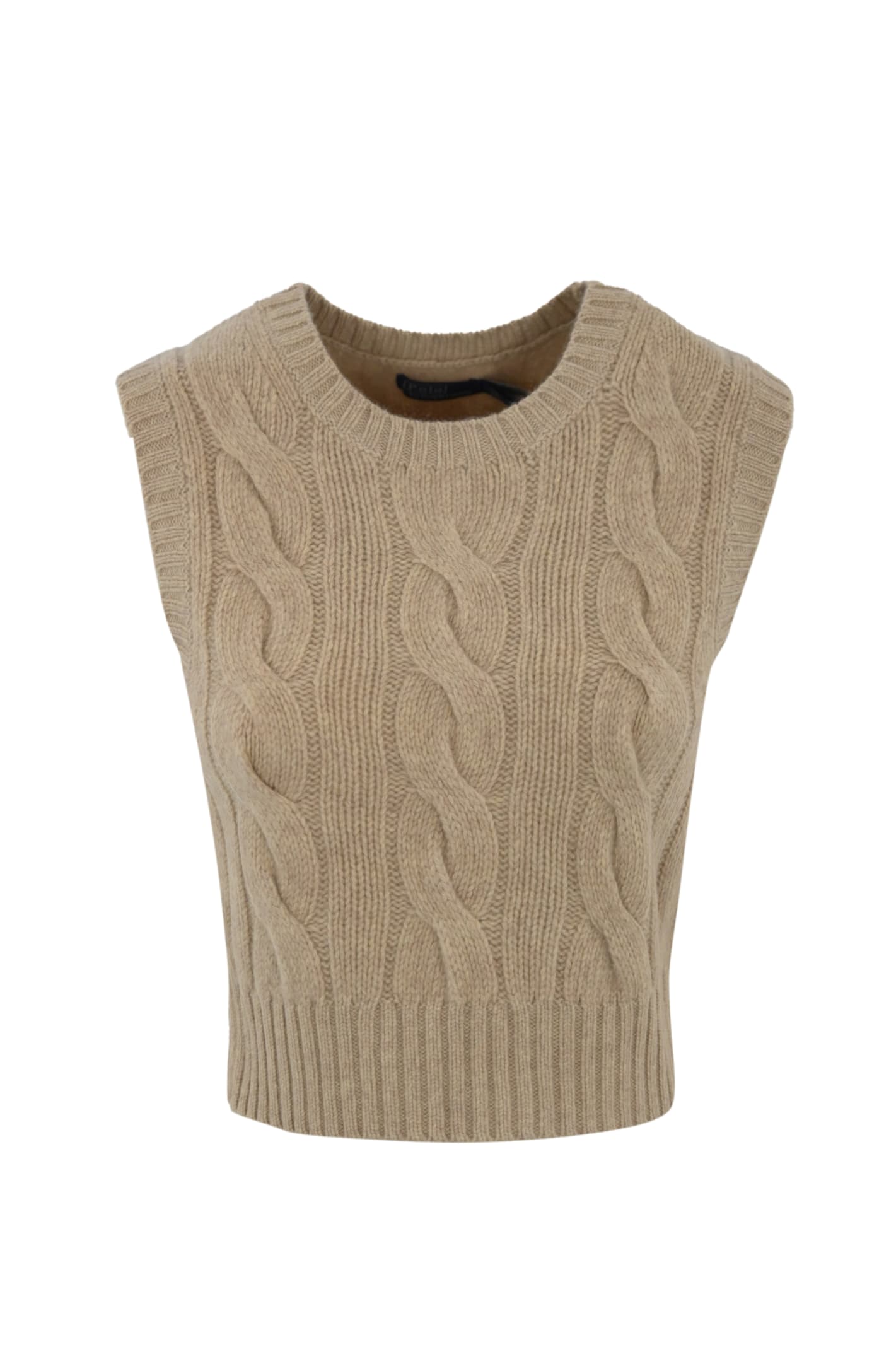 Shop Polo Ralph Lauren Wool And Cashmere Waistcoat In Oat Mel