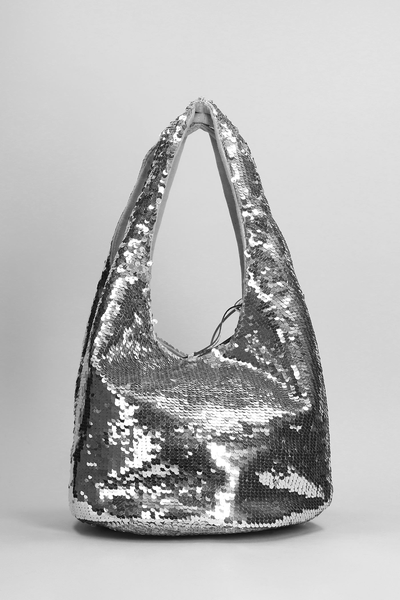 Shop Jw Anderson Sequin Hand Bag In Silver Pvc