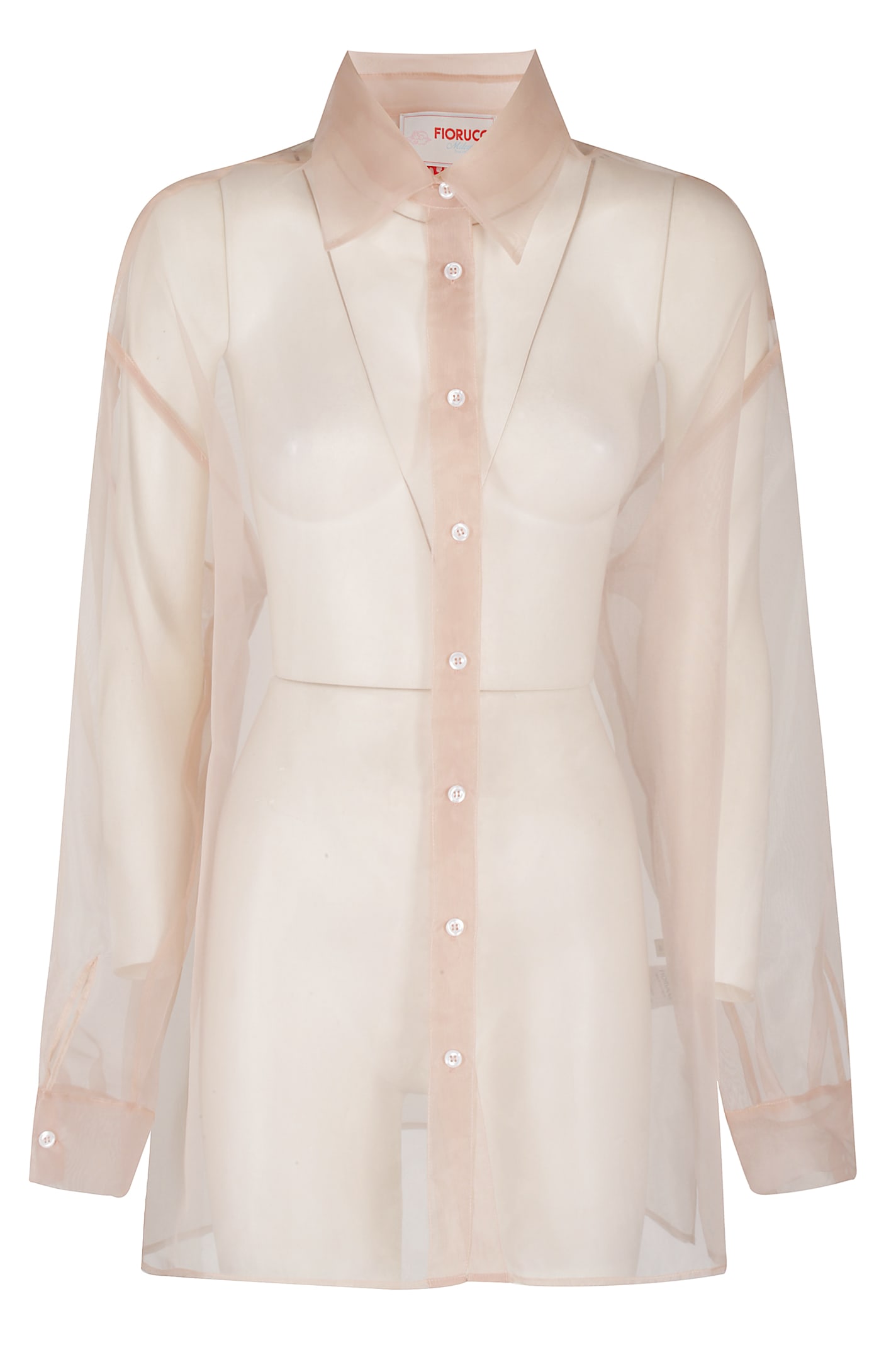 Fiorucci Organza Shirt With Contrast Embroidery