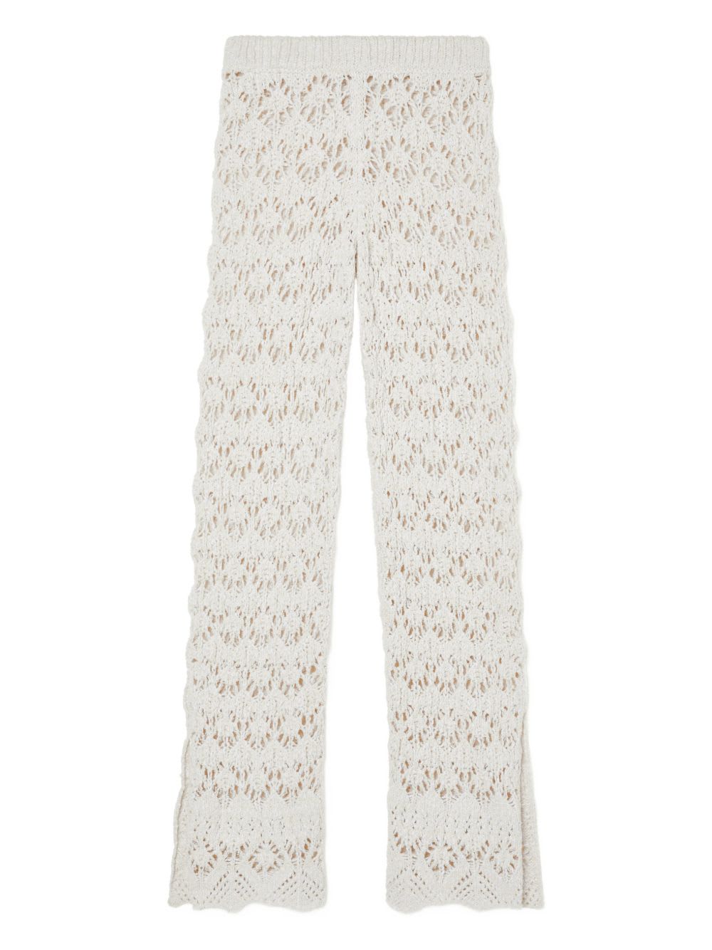 Alanui Lagoon Romance Cotton Trousers In Neutral