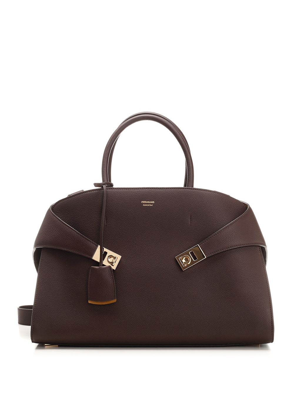 Shop Ferragamo Medium Hug Tote Bag In Brown