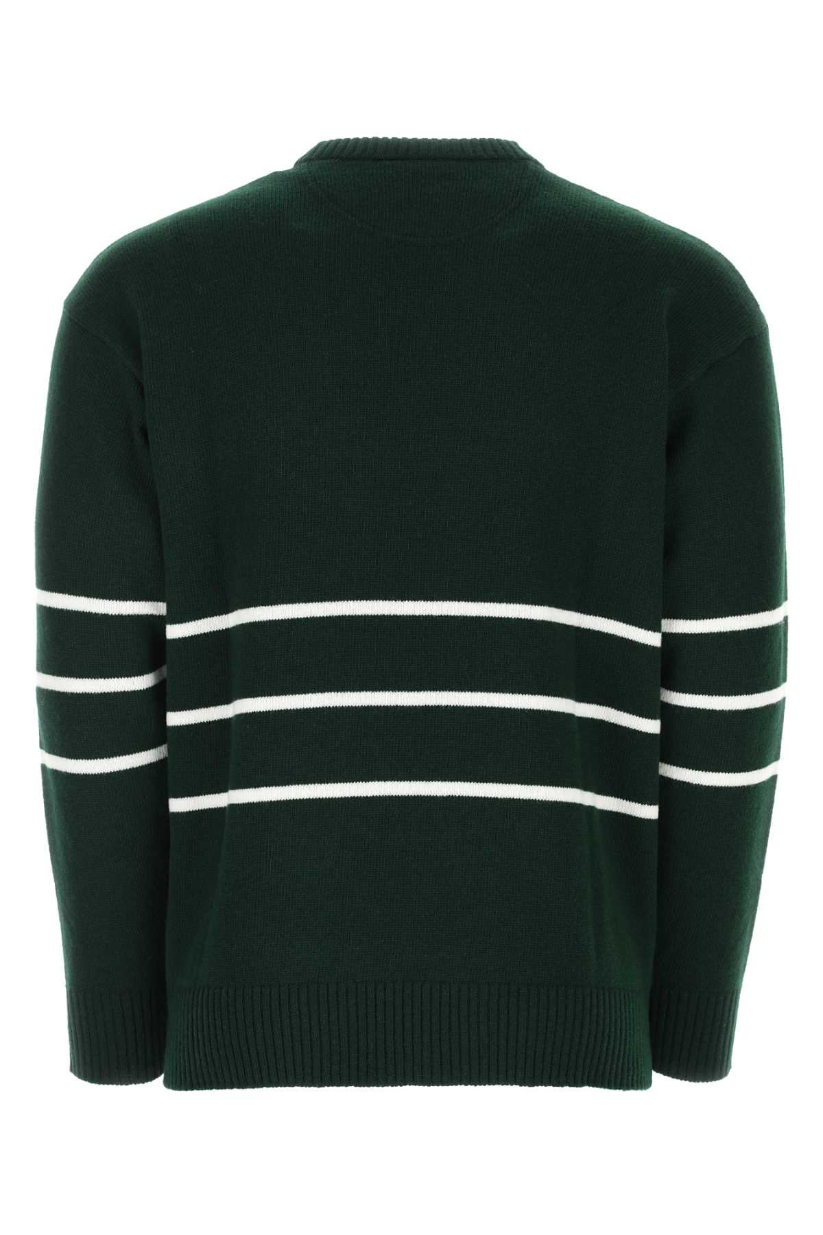 Valentino Bottle Green Wool Sweater In 0na