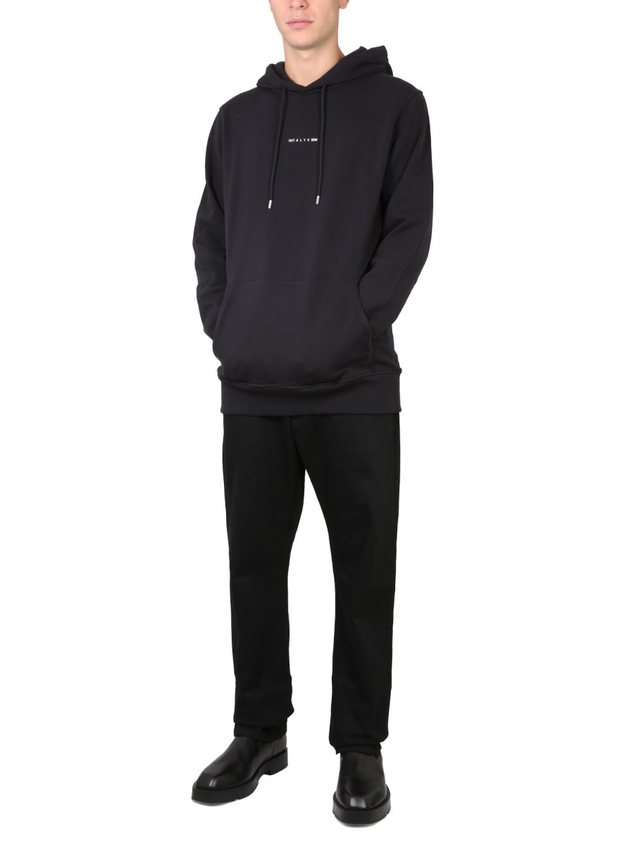 Alyx Felpa Con Stampa Logo In Black