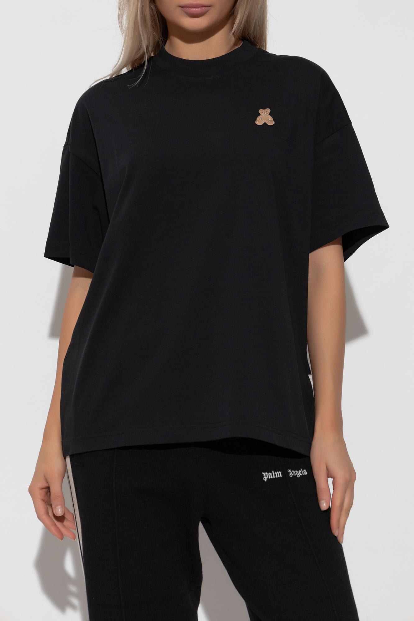 Palm Angels T-shirt With A Distinctive Teddy Bear Motif In Multi