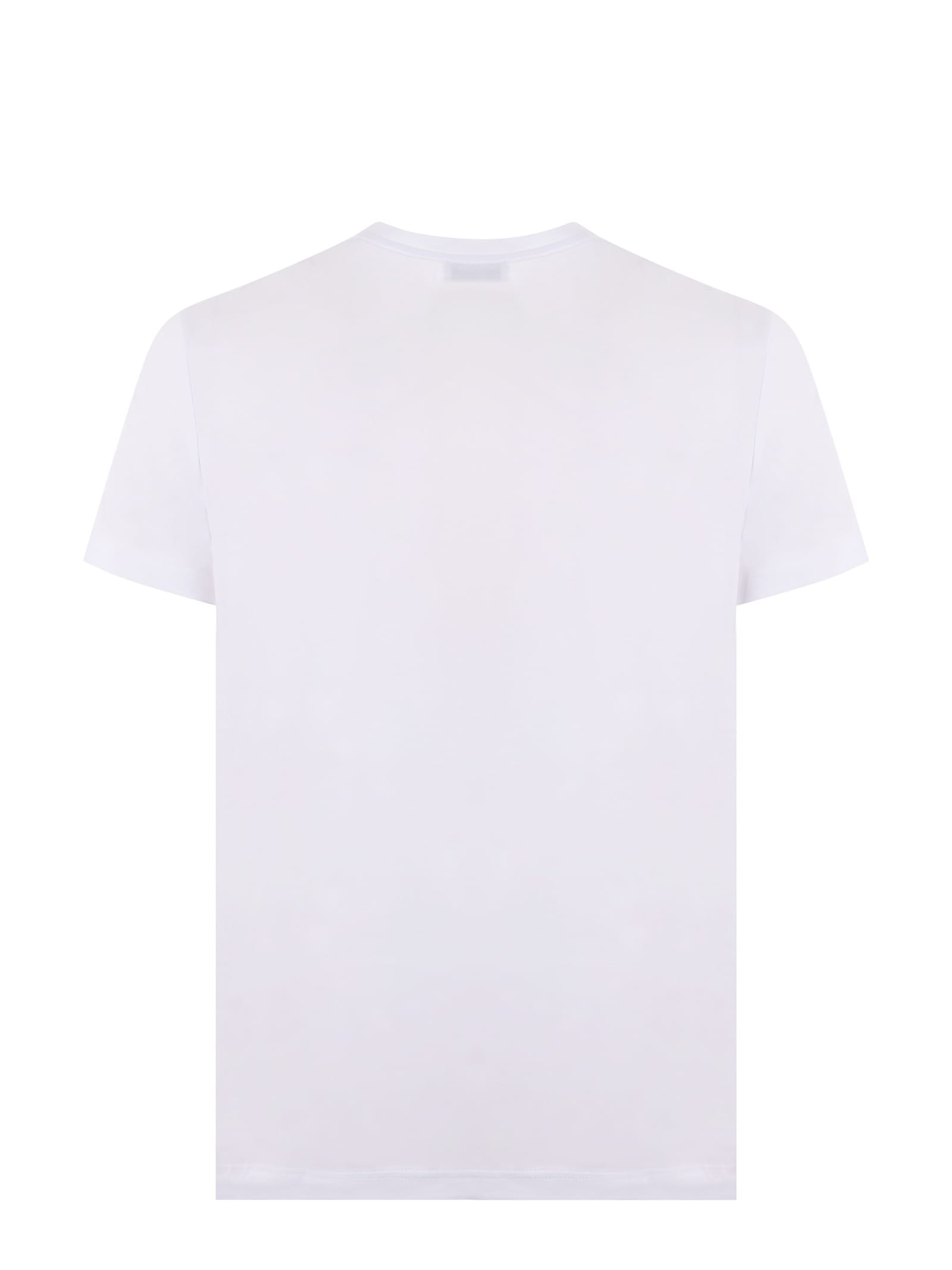Shop Dondup Cotton T-shirt In Bianco