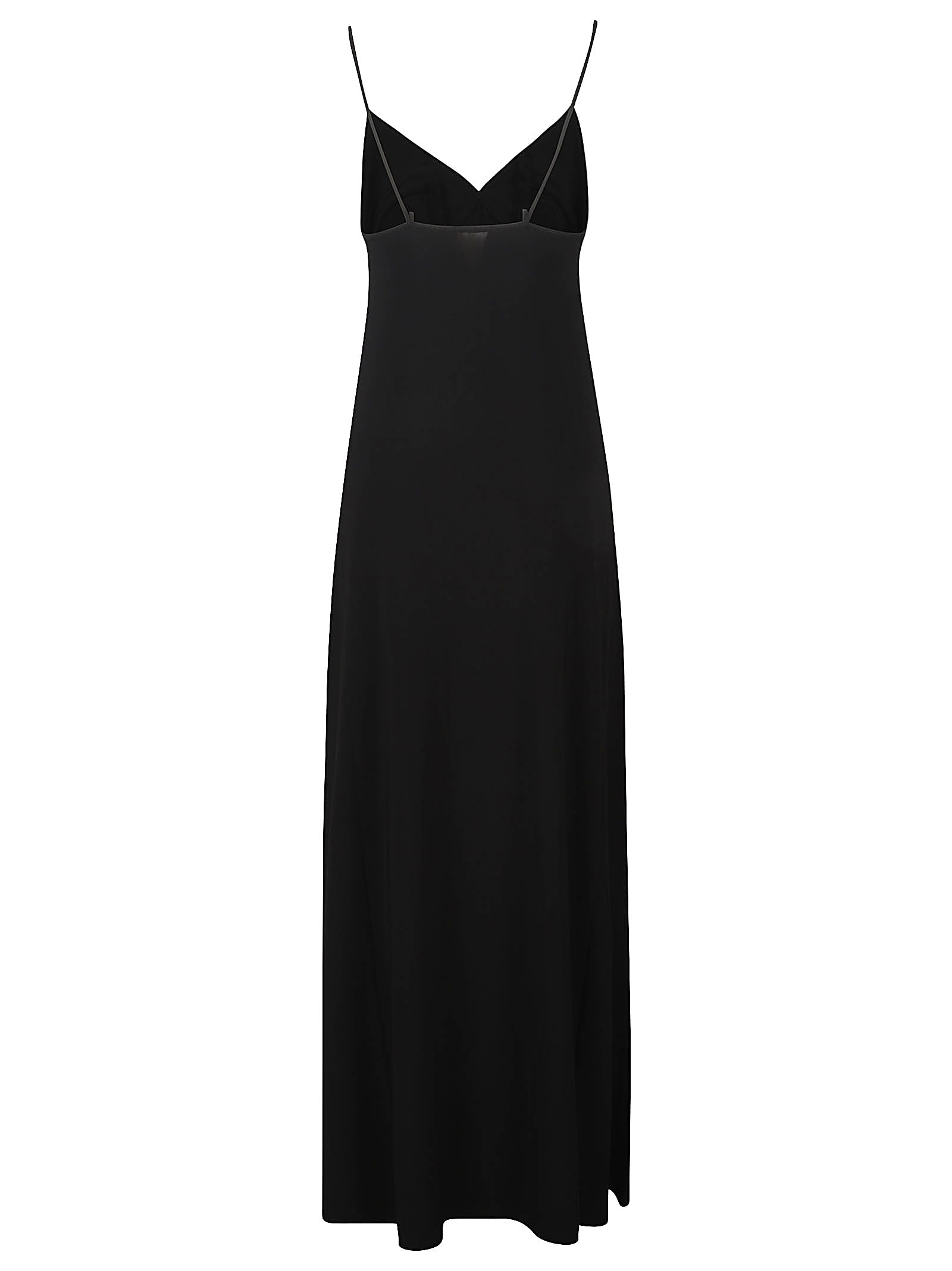 Norma Kamali Slip A Line Long Dress In Black