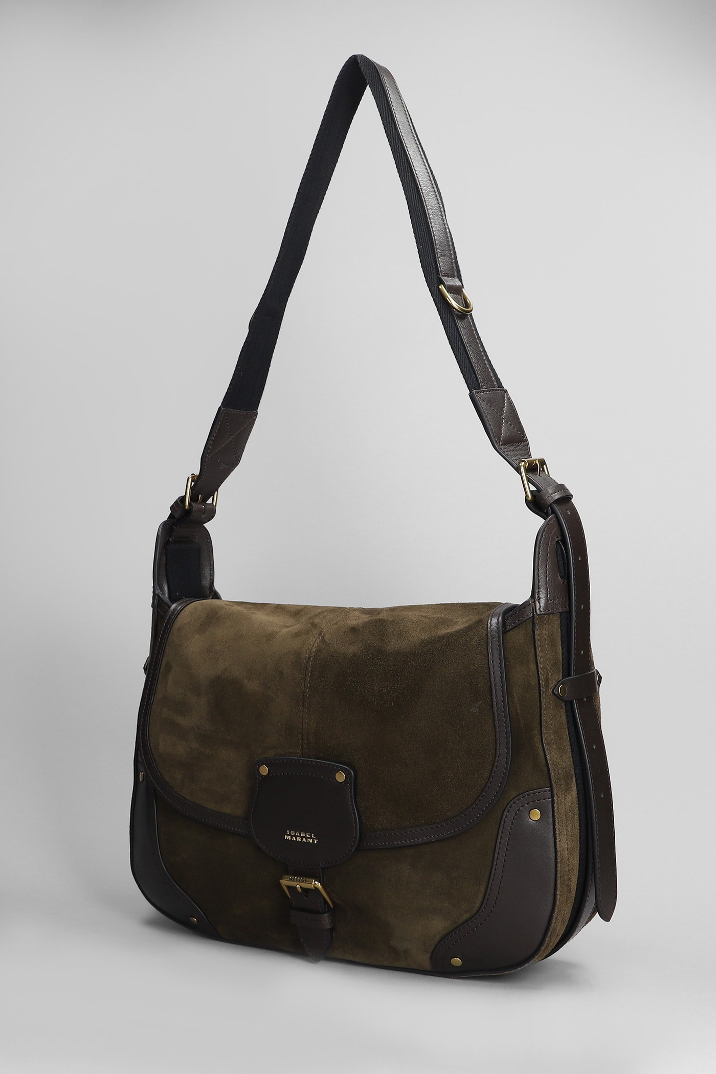 Shop Isabel Marant Sierra Shoulder Shoulder Bag In Brown Suede