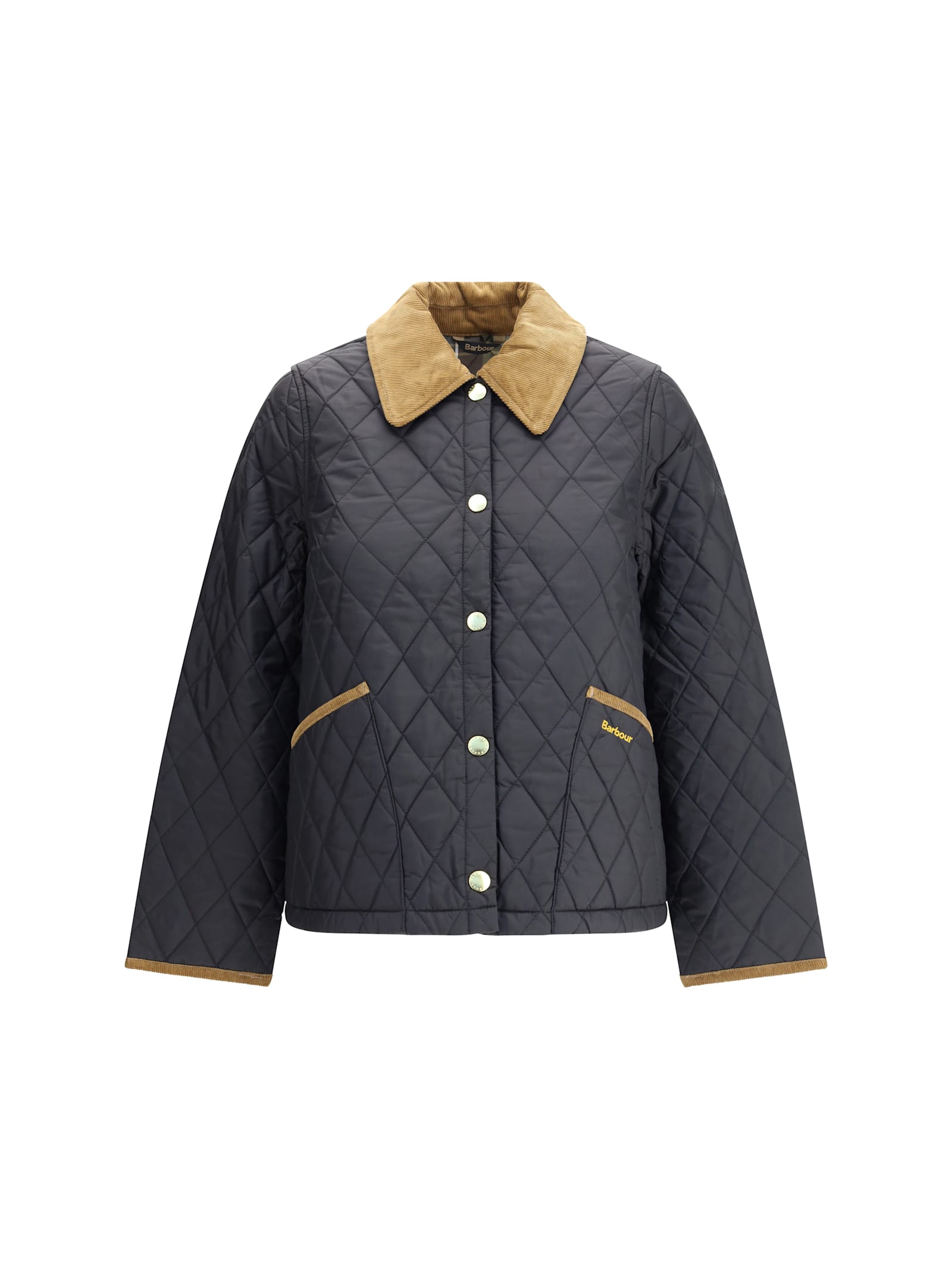 Barbour Liddesdale Cropped Icons Quilted Jacket In Black