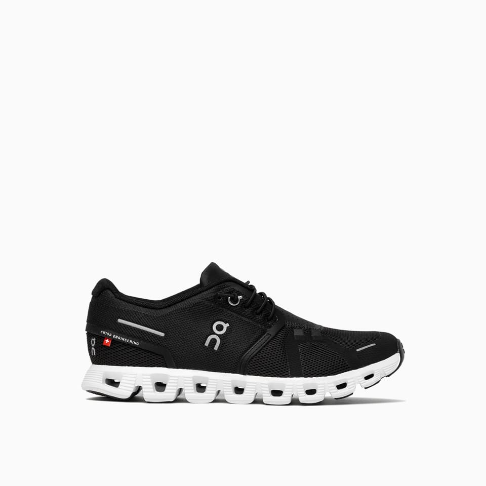 On ‘cloud 5' Low-top Lace-up Sneakers In Black