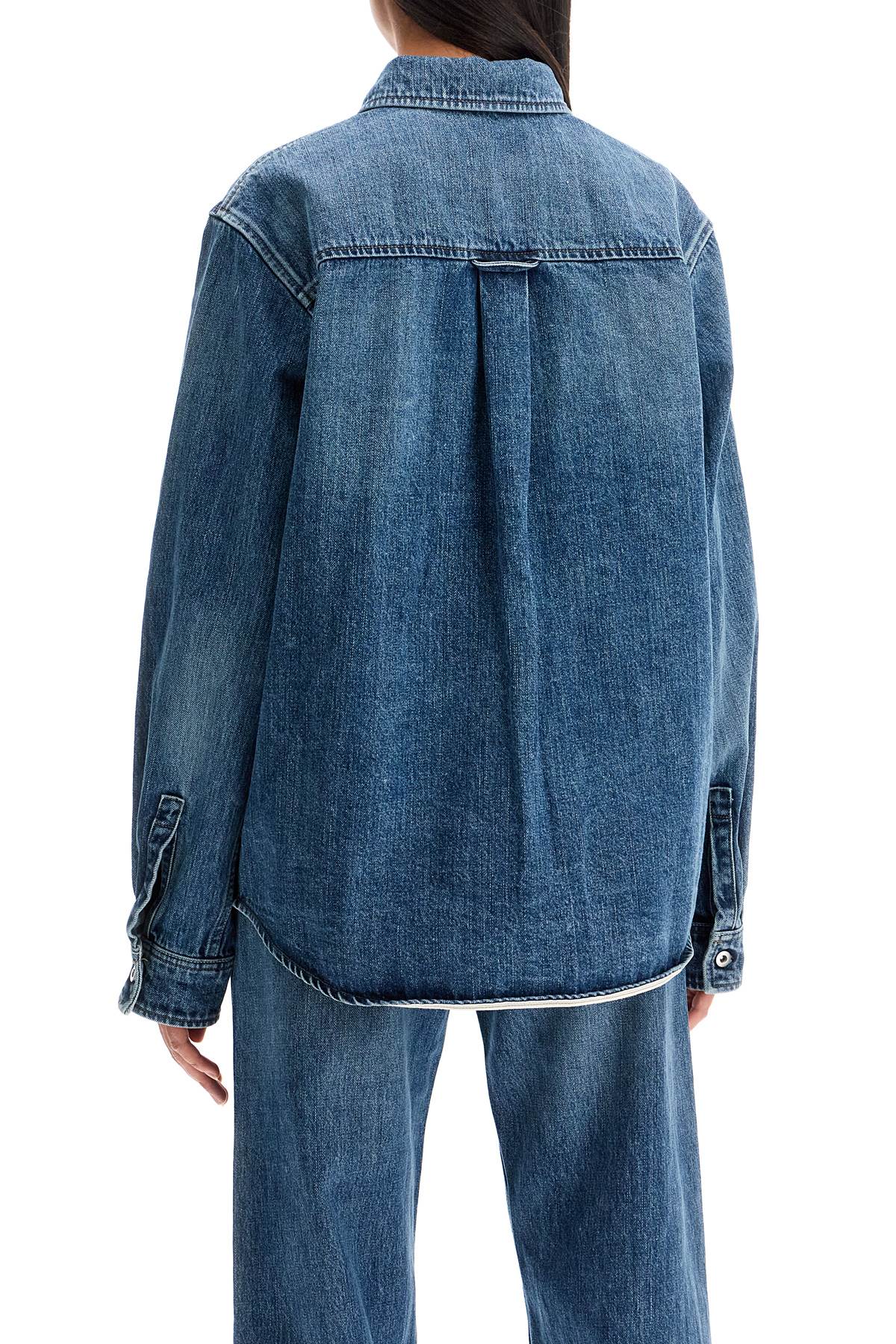 Shop Jil Sander Denim Overshirt In Canard (blue)