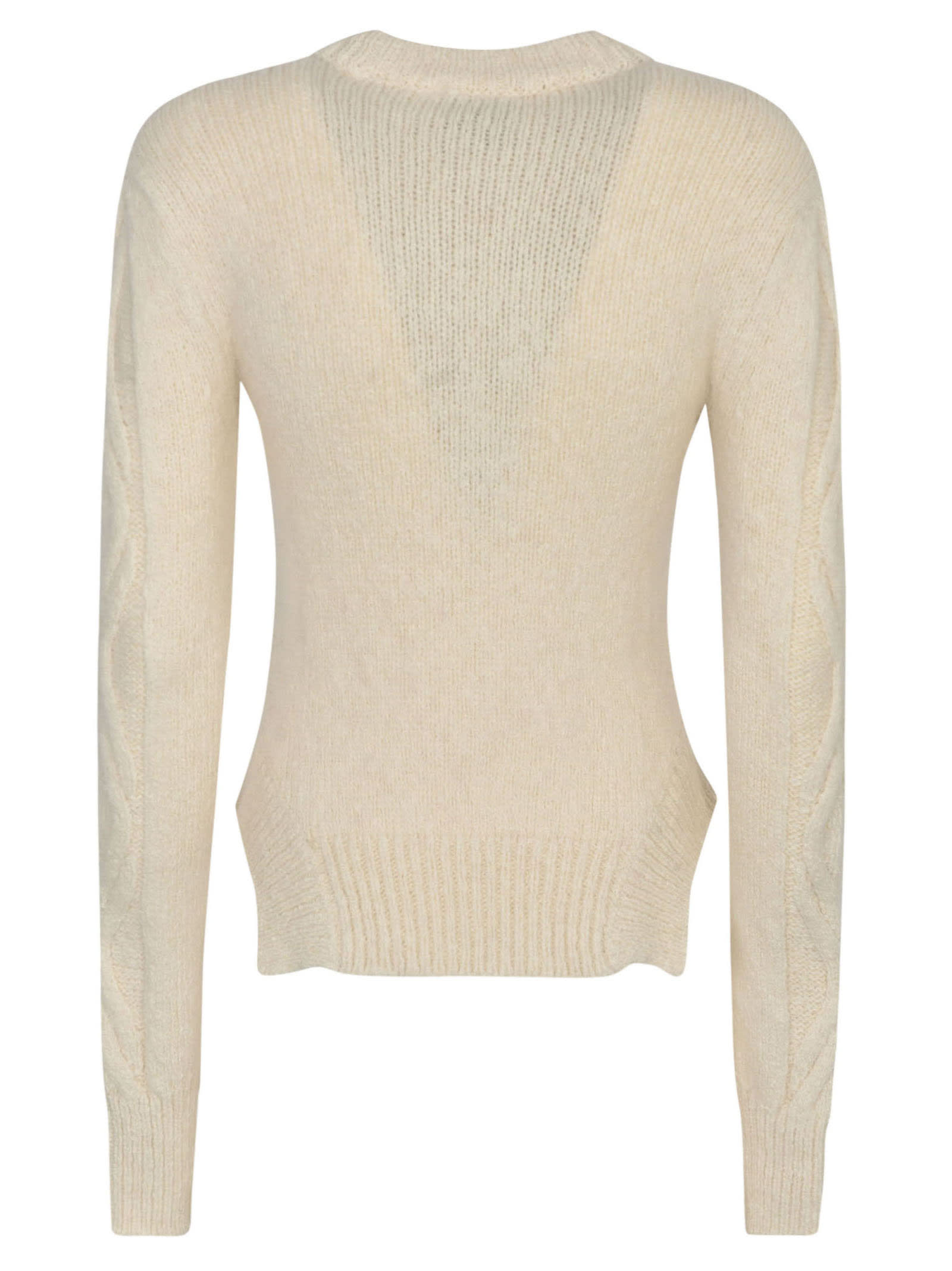 Shop Isabel Marant Knitted Ribbed Dress In Beige