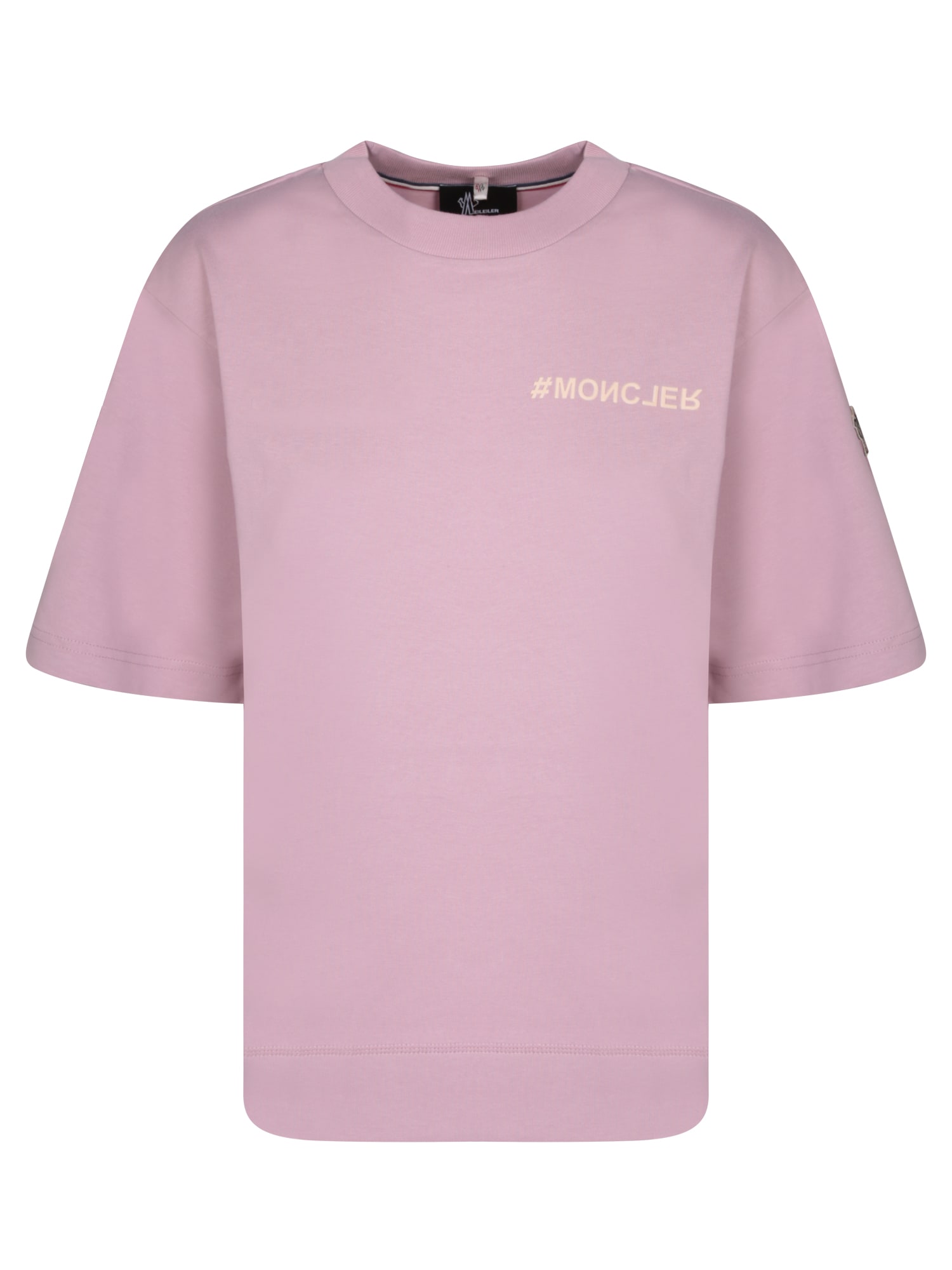 Shop Moncler Grenoble Logo T-shirt In Pink