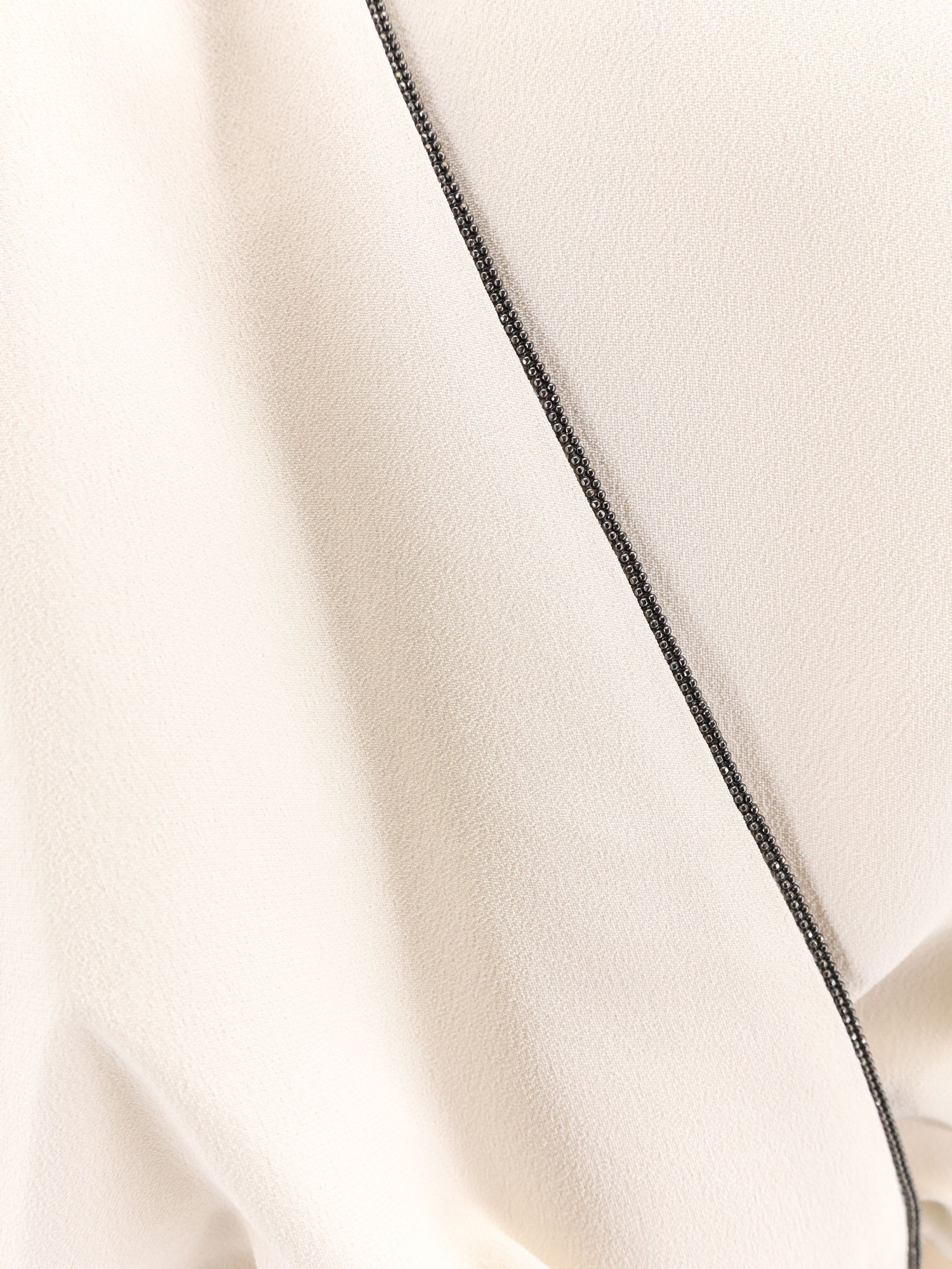 Brunello Cucinelli Silk Blend Long Dress In Neutral