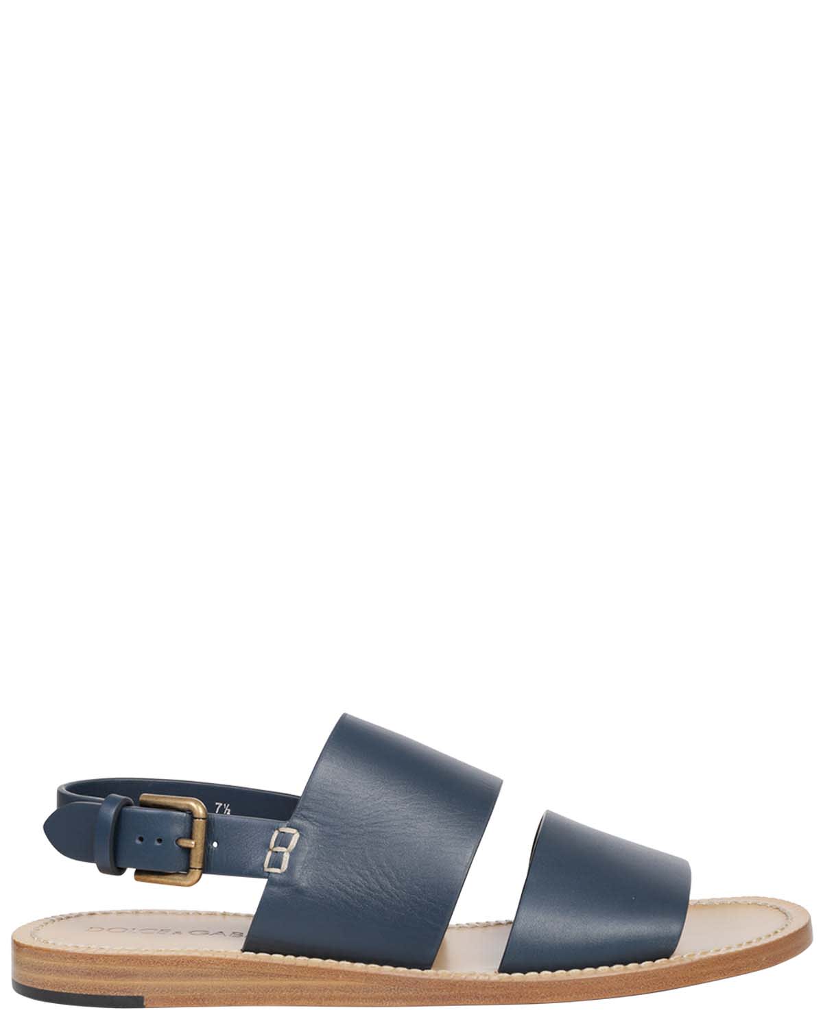 Dolce & Gabbana Navy Pantheon Sandals