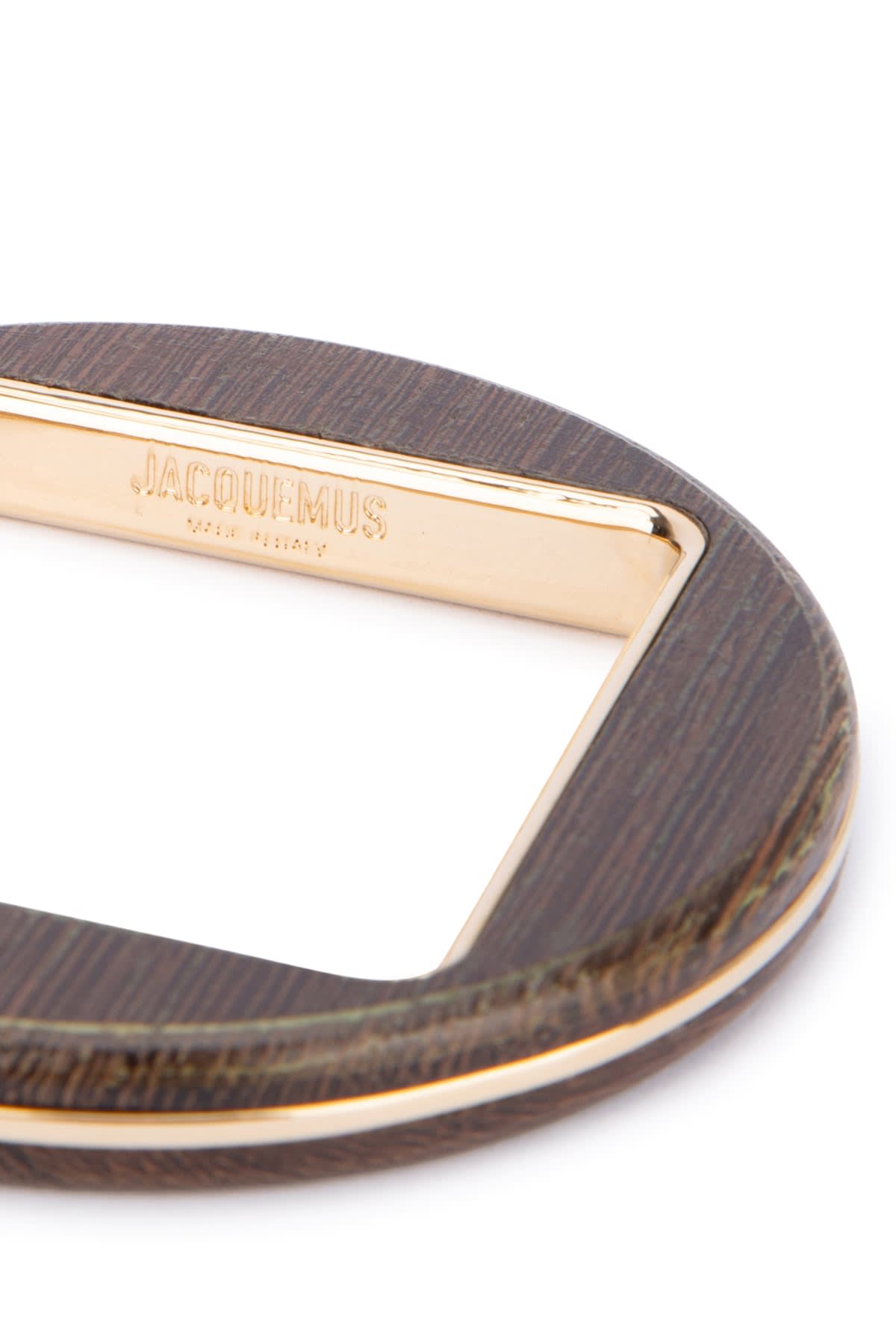 Shop Jacquemus Le Bracelet Rond In Goldbrown