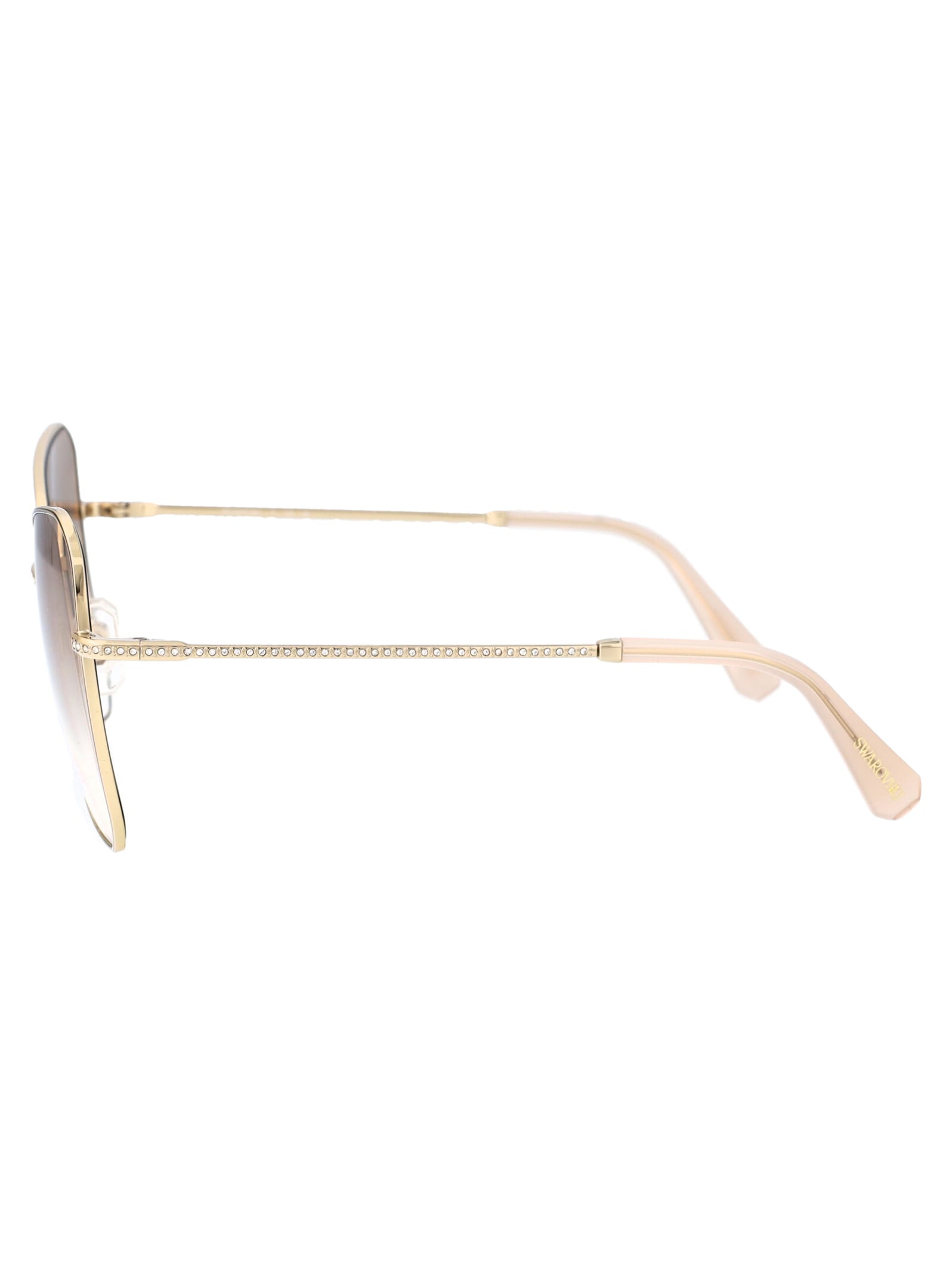 Shop Swarovski 0sk7008 Sunglasses In 401311 Pale Gold