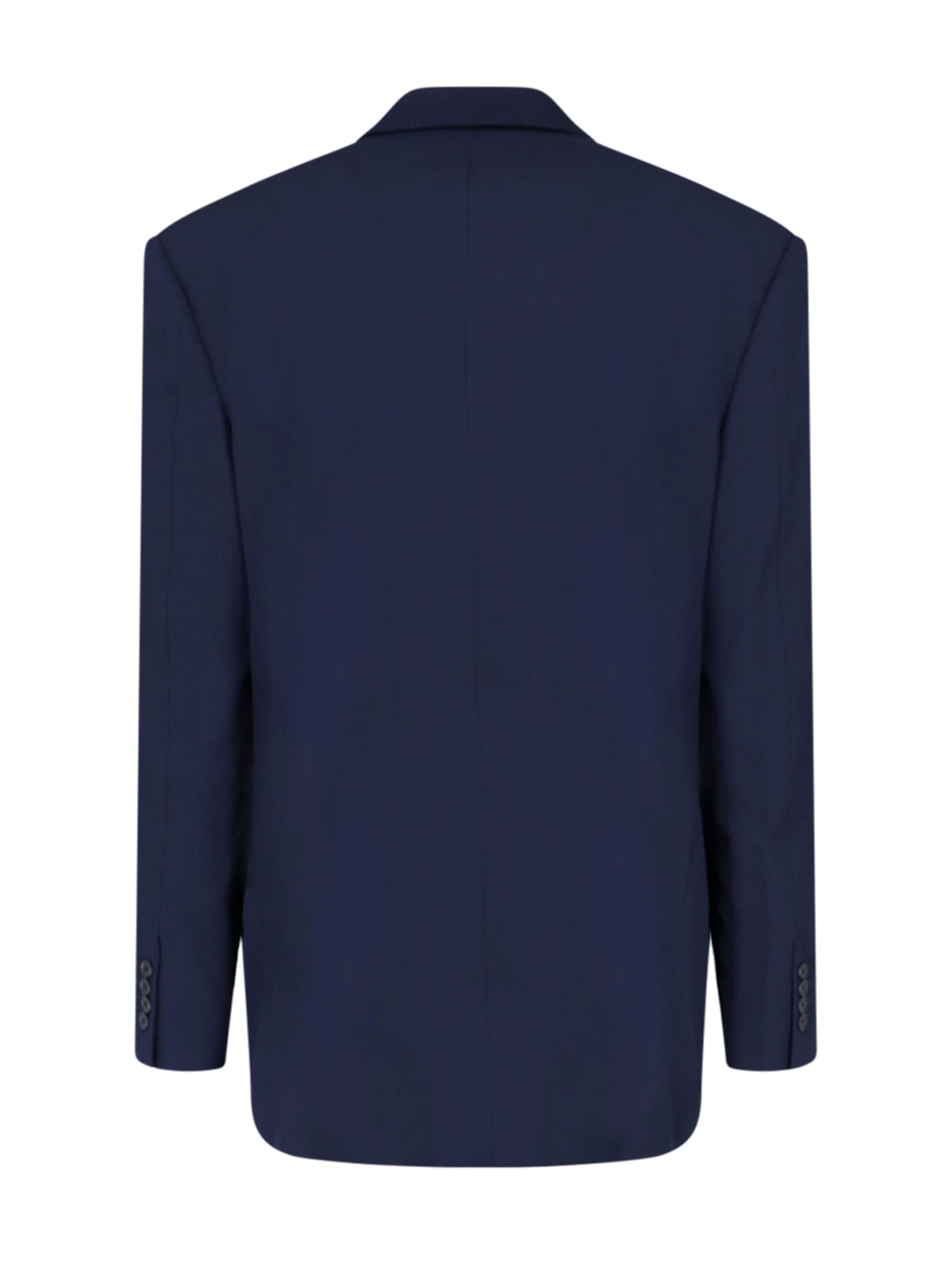 Shop Balenciaga Single-breasted Jacket In Blue