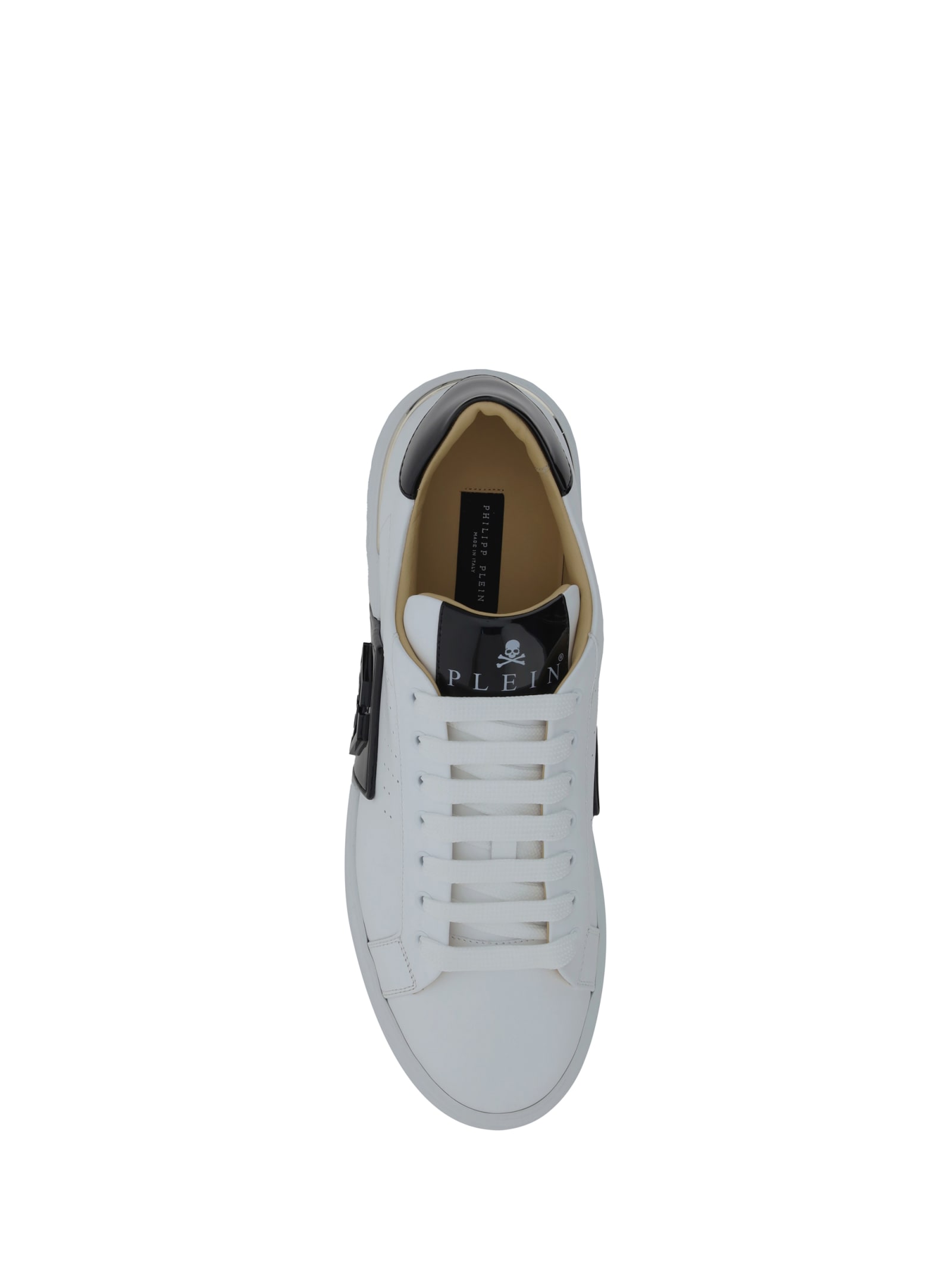 Shop Philipp Plein Lo Top Sneakers In White