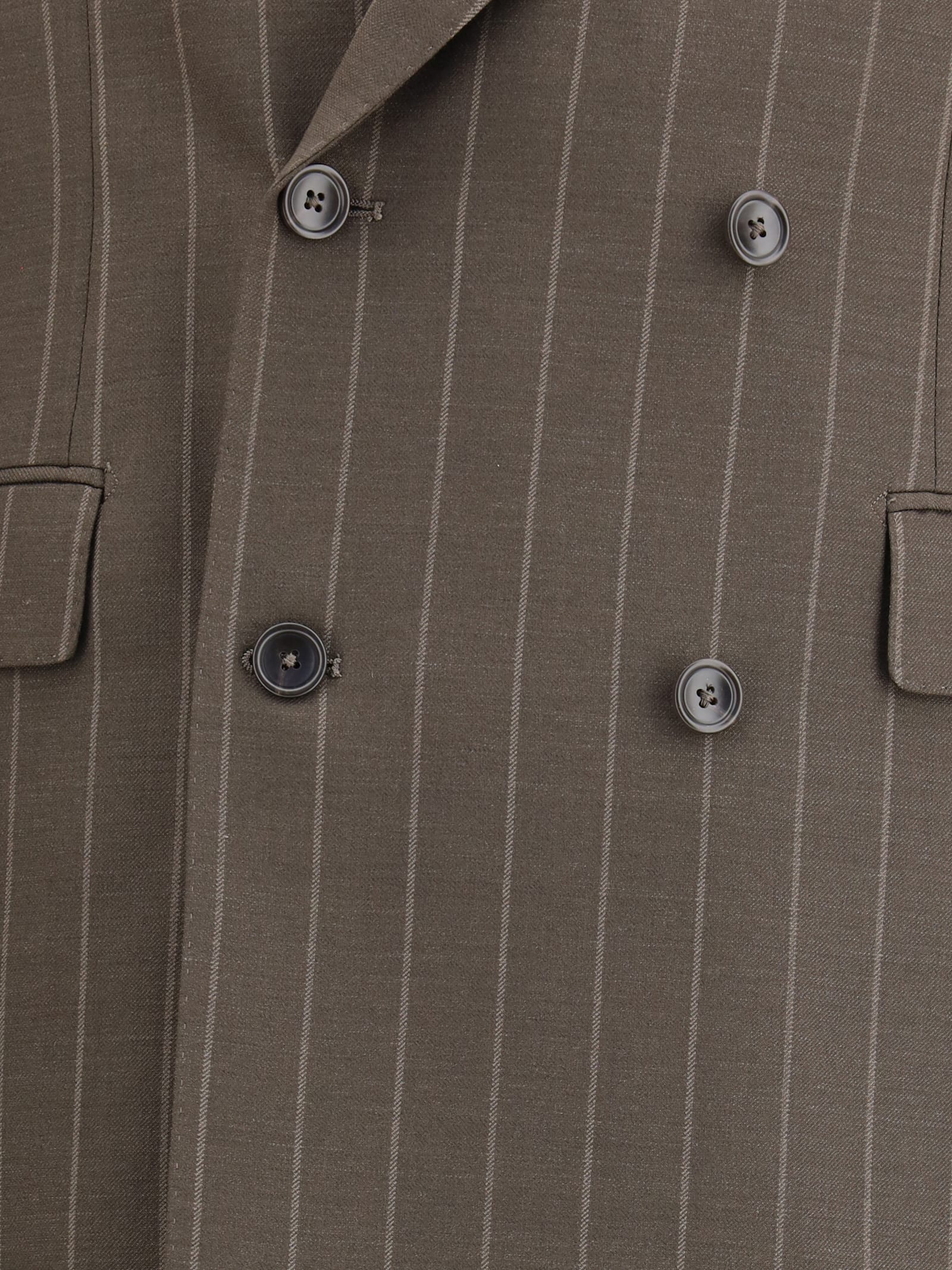 Tagliatore Double-breasted Suit In Brown