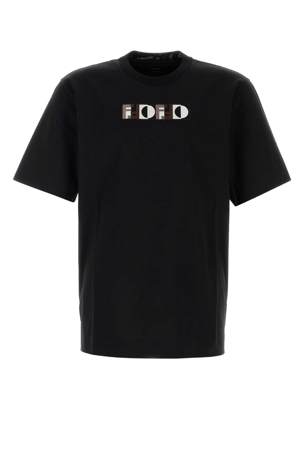 Fendi Optical Design Crew Neck T-shirt In Black