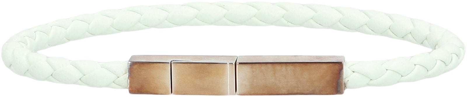 Bottega Veneta Braided Leather Bracelet In Blue