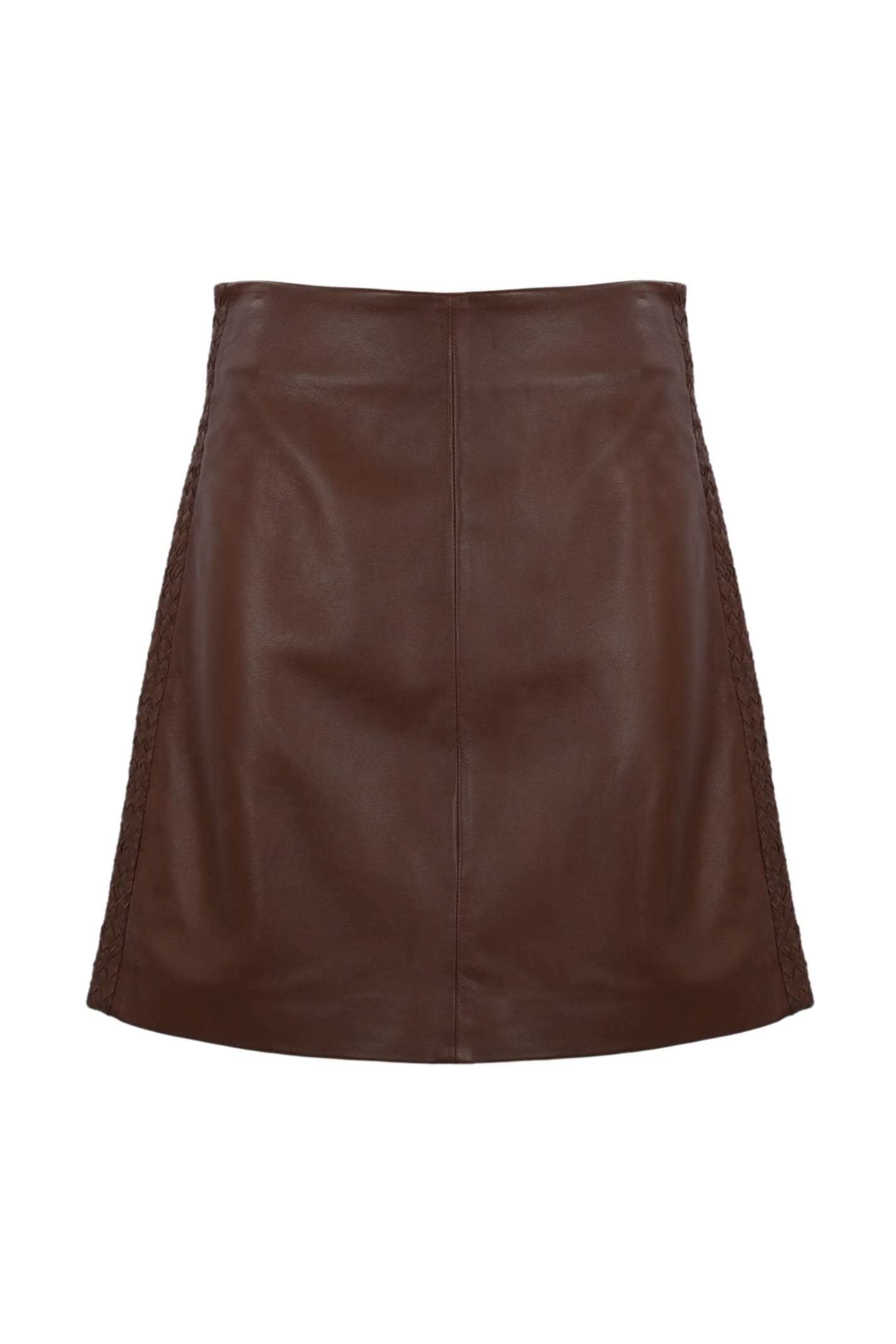 ocra Nappa Leather Skirt