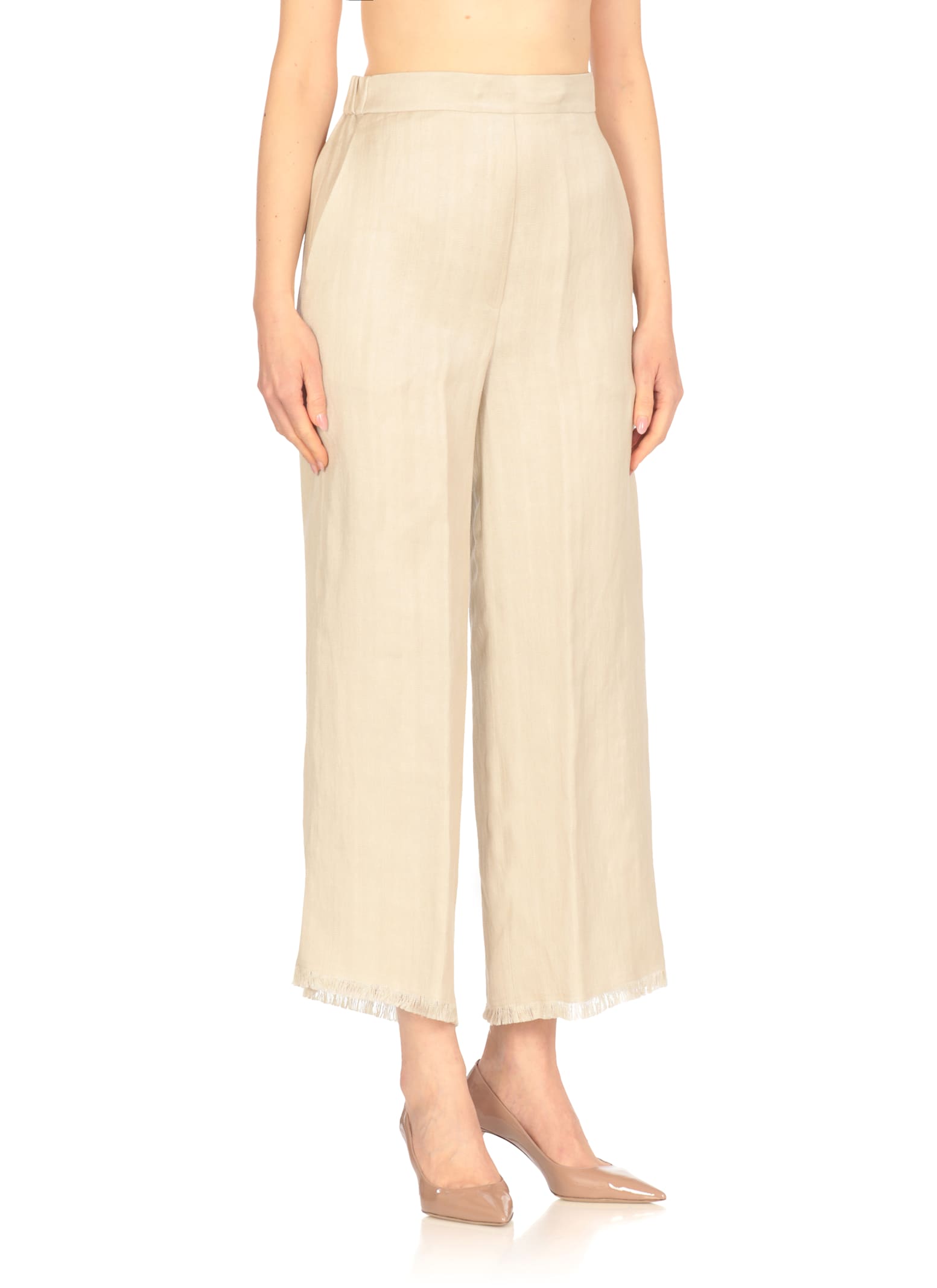 Antonelli Straight Leg Elastic Waist Trousers