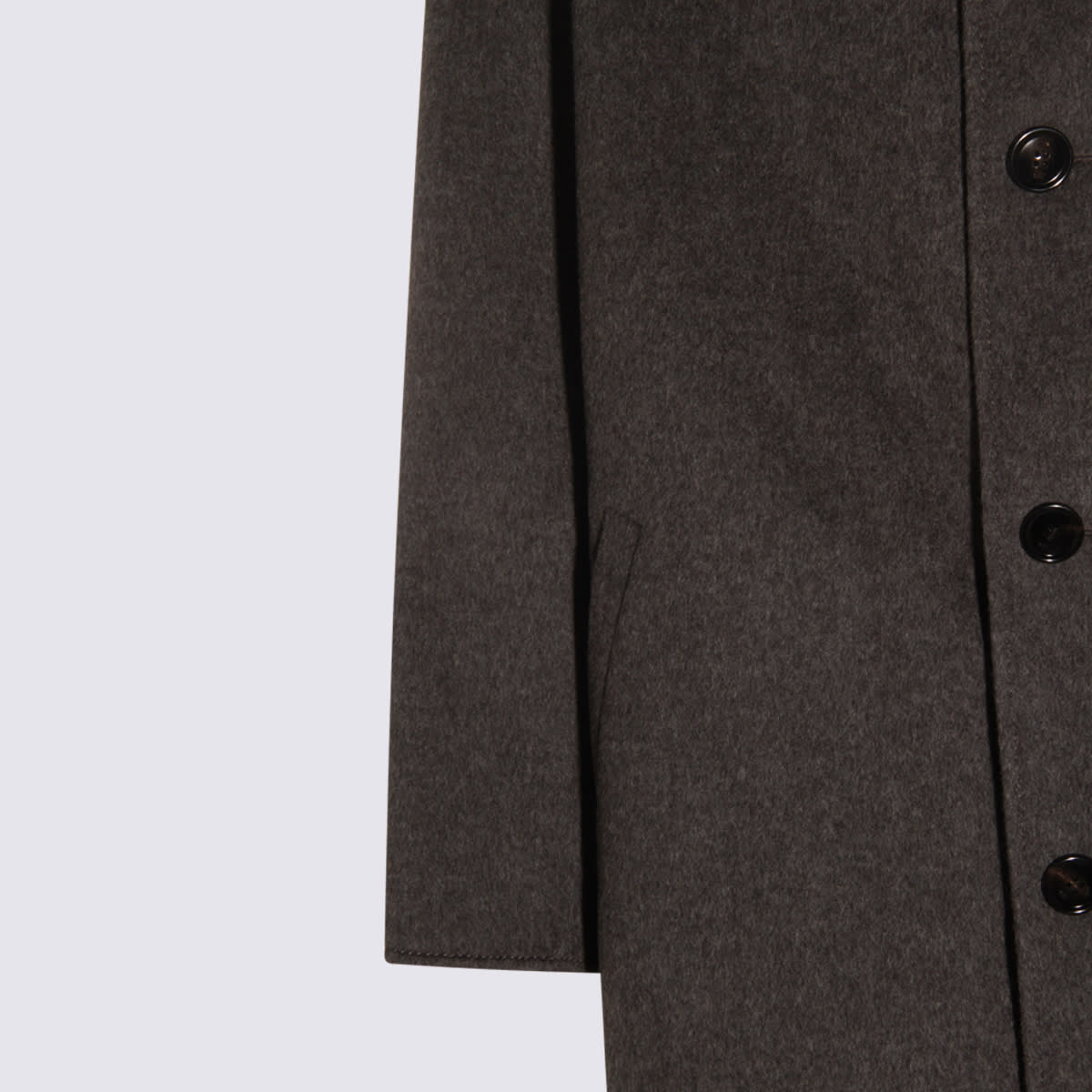 Ami Alexandre Mattiussi Single-breasted Wool Knee-length Coat In Gray