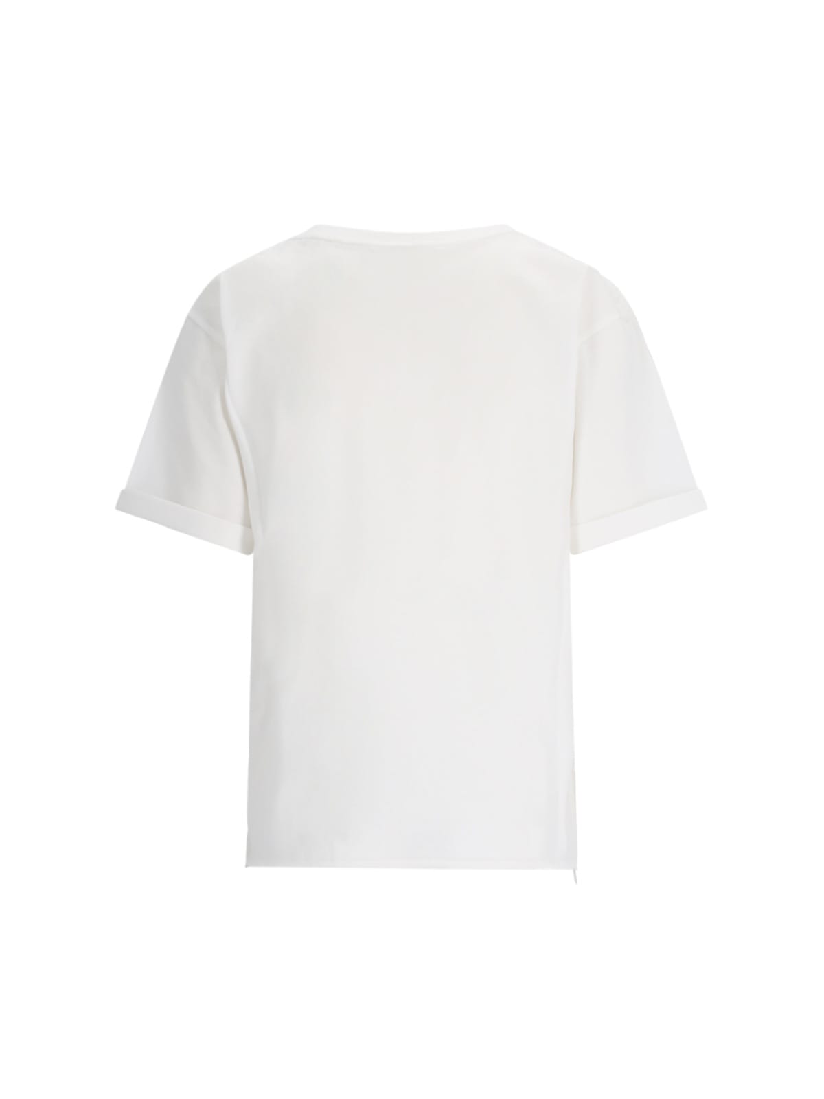 Saint Laurent Cotton T-shirt With Frontal Iconic Print In White