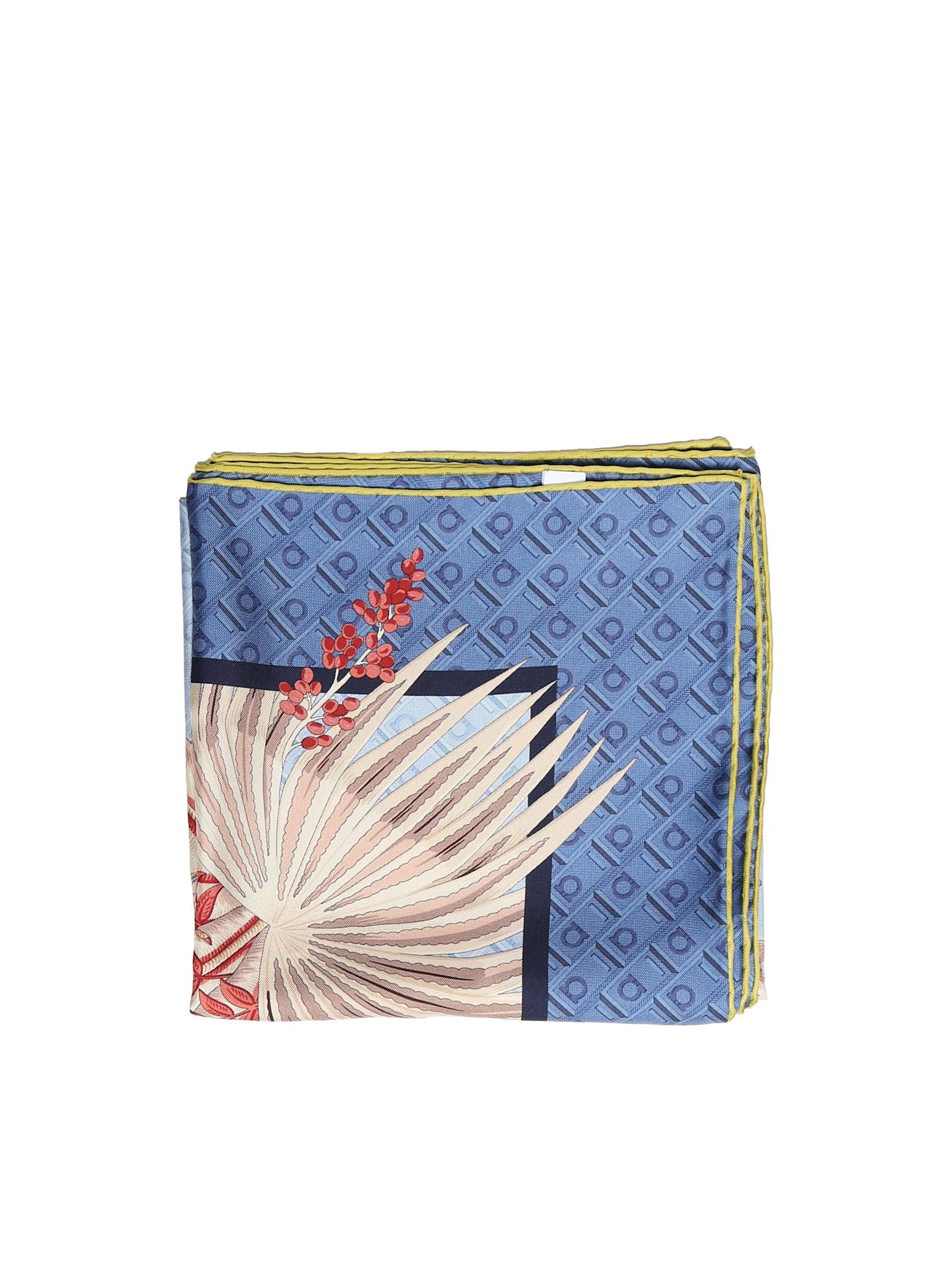 Ferragamo Silk Scarf With Print In Multi