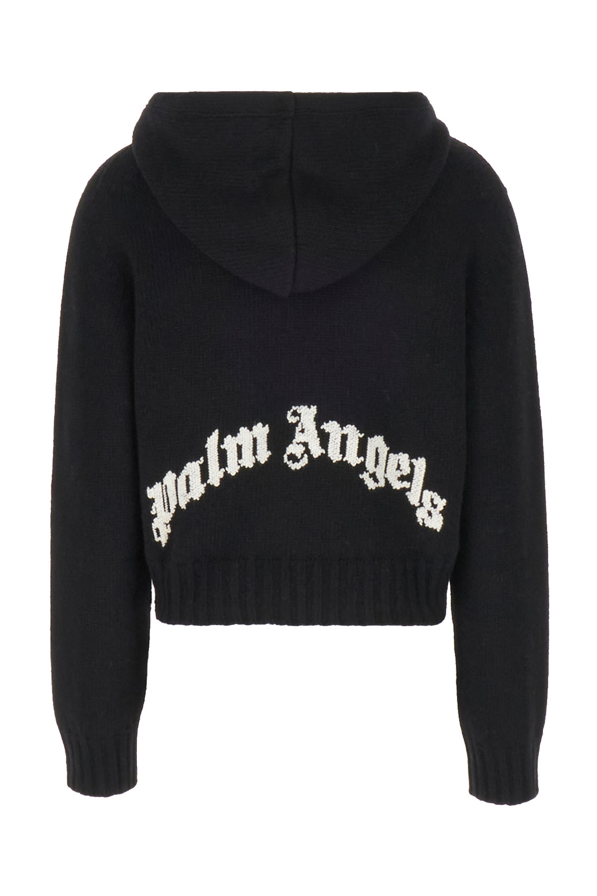 Shop Palm Angels Black Wool Blend Sweatshirt