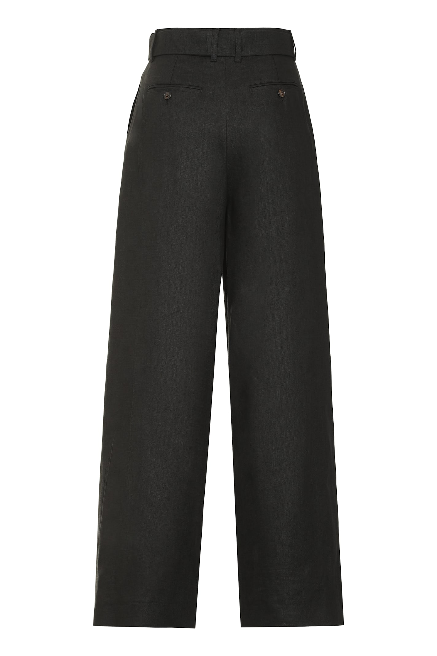 's Max Mara Jane Linen Wide Leg Trousers In Black