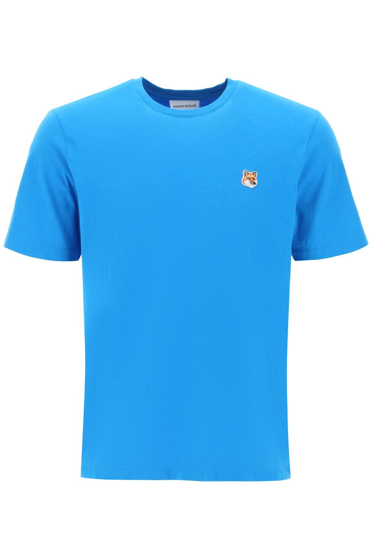 Shop Maison Kitsuné Fox Head T-shirt In Enamel Blue (blue)
